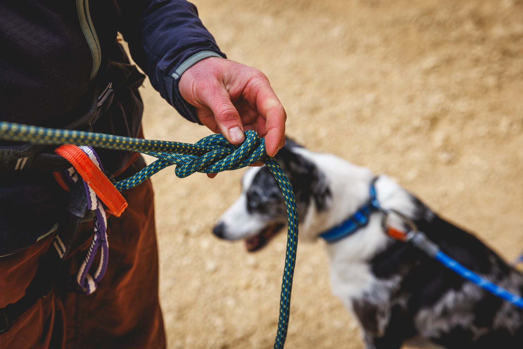 Ruffwear Knot-a-Leash Dog Leash - Moss Green | Adjustable Rope Leash for Medium & Large Dogs | Perfect for Hiking, Walking & Outdoor Adventures