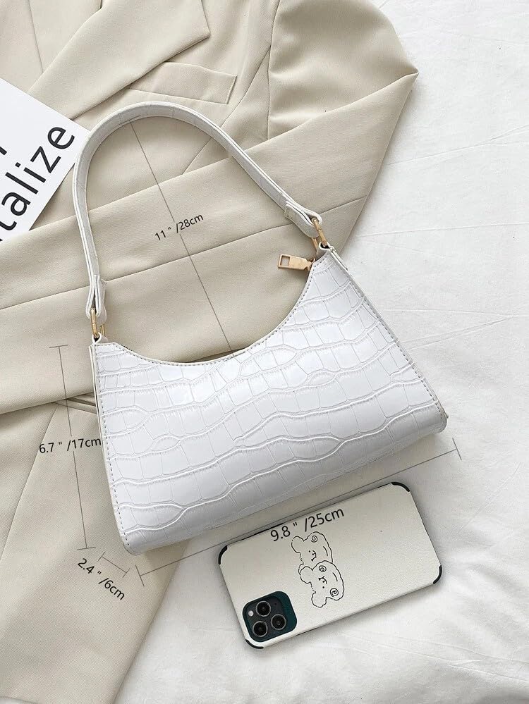 Women's Stylish White Leatherette Sling Bag - Crossbody Shoulder Purse for Everyday Use, Travel & Shopping