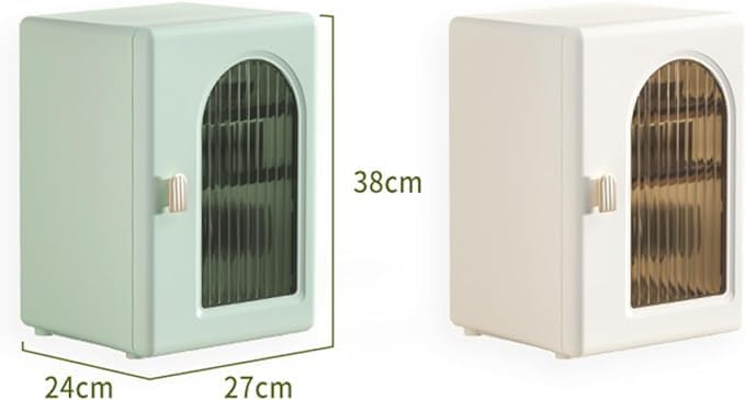Luxury Cosmetic Storage Cabinet - Dustproof Makeup Organizer with Open Door, Large Capacity Beauty & Skincare Storage Box | Perfect for Vanity, Bathroom & Bedroom Organization