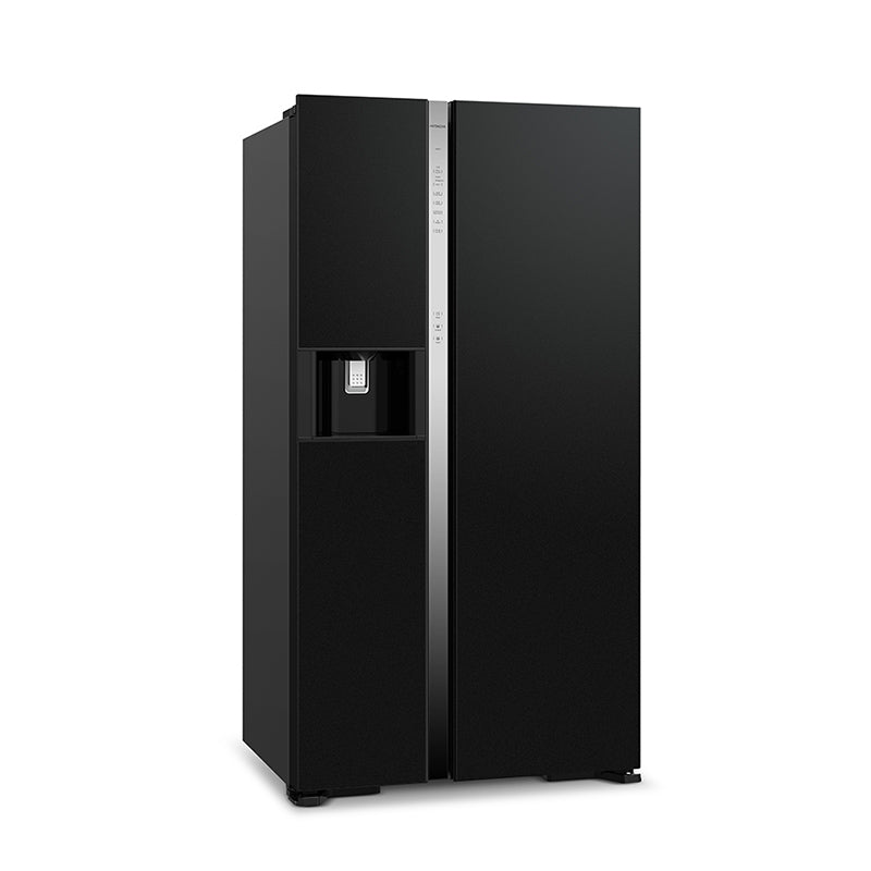 Hitachi 569L Side by Side Refrigerator R SX700PMS0 - Energy Efficient, Frost Free with Ice Maker - Perfect for Large Families & Open Kitchen Designs