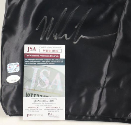 Mike Tyson Autographed Black Boxing Shorts - JSA ITP Certified - Perfect for Boxing Memorabilia Collectors & Sports Fans