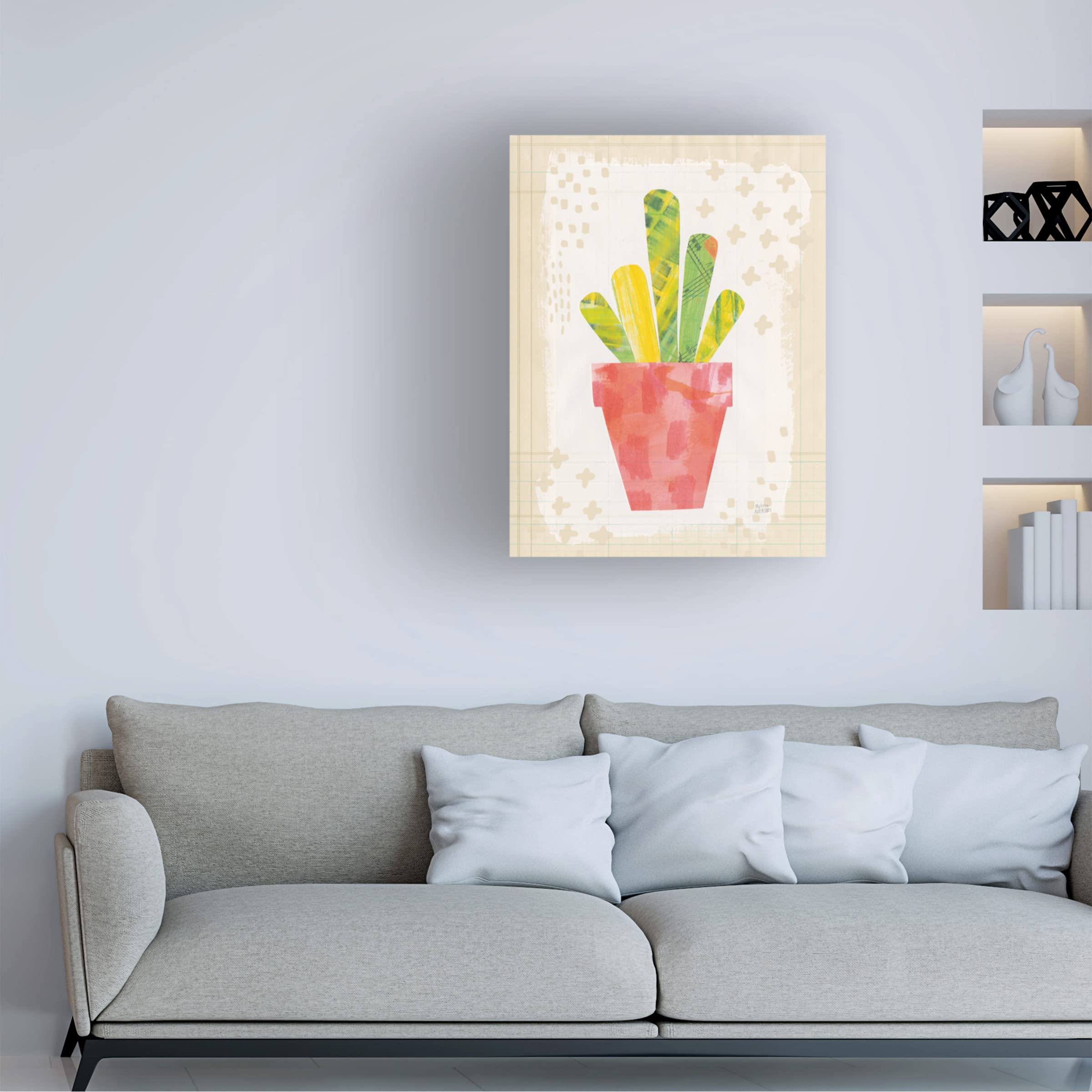 Trademark Fine Art 'Dogs Life III' Canvas Wall Art by Veronique Charron - Handmade Dog Painting for Living Room, Bedroom & Office Decor