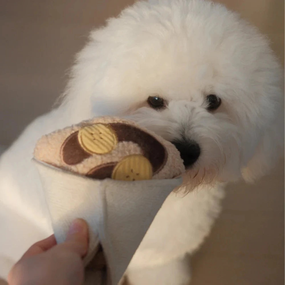 Snuffle Crepe Dog Toy - Interactive Chew Toy for Small & Large Dogs, Durable & Safe for Puppies - Perfect for Indoor Play, Training & Anxiety Relief
