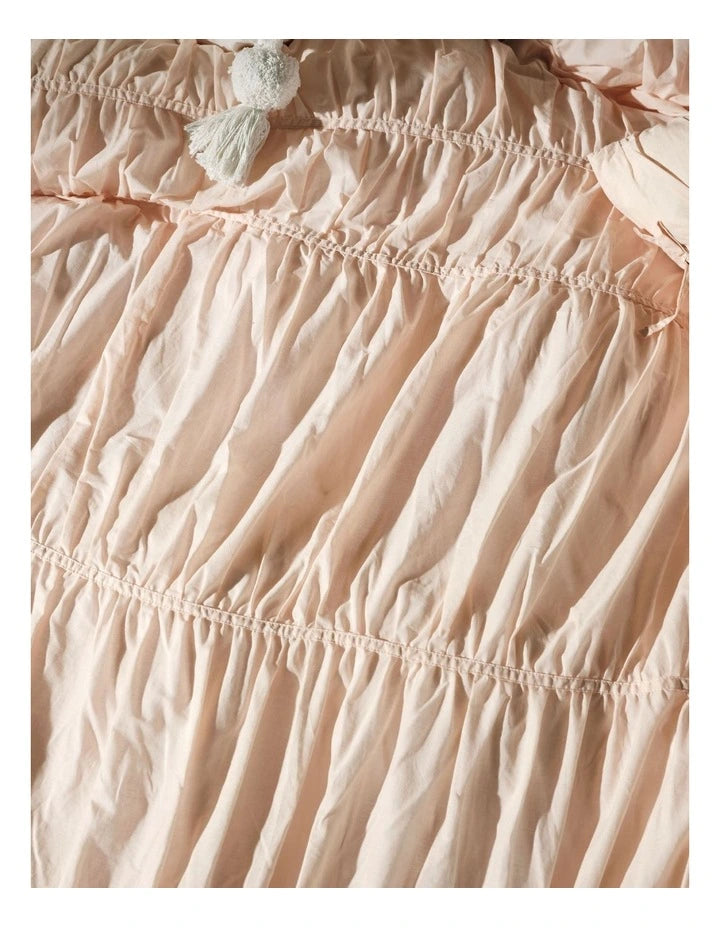 Layla Pink Quilt Cover Set by Linen House - Soft Luxury Bedding for Girls & Women - Perfect for Master Bedroom, Guest Room & Dorm Decor