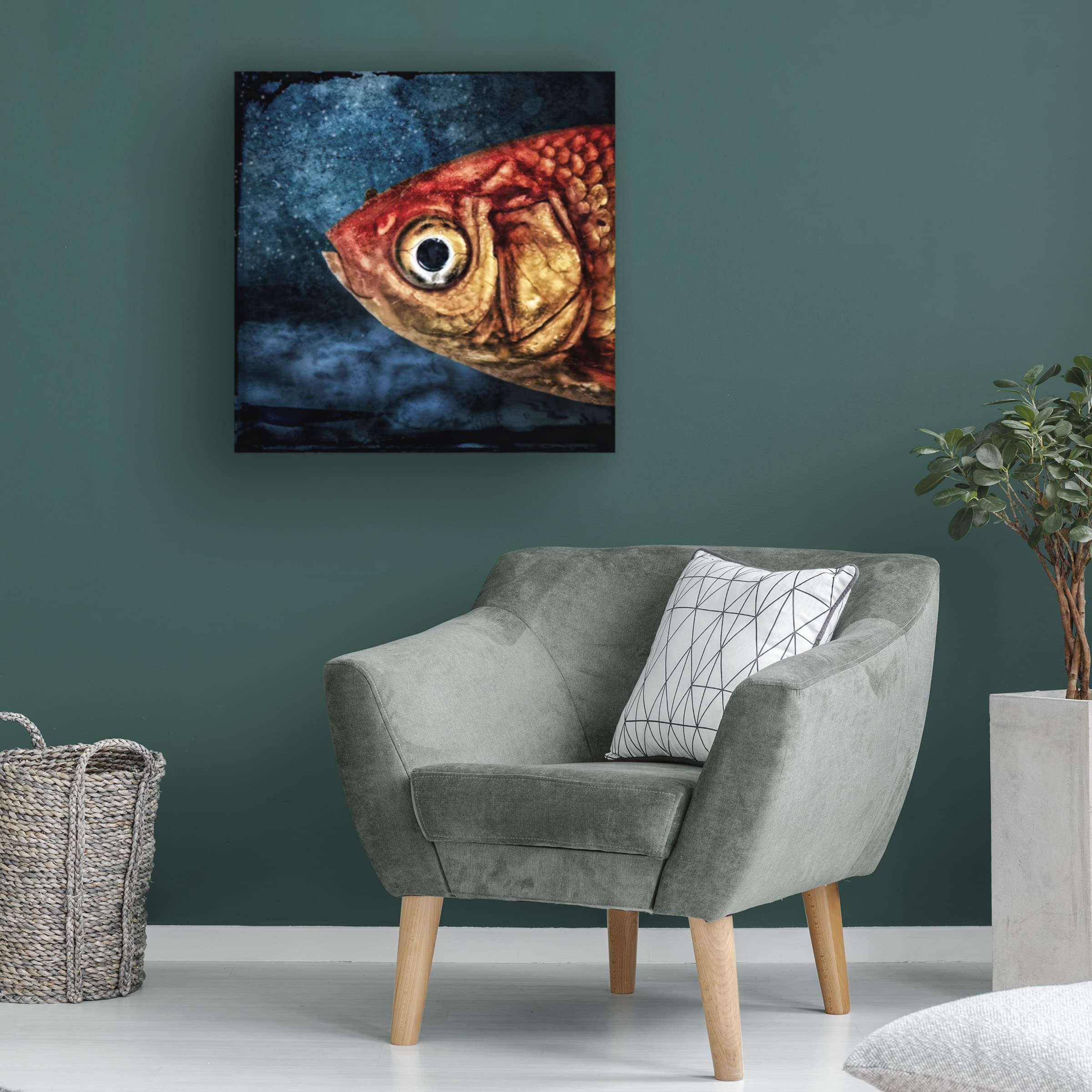 Piet Flour 'Isidor The Goldfish' Canvas Art Print - Modern Wall Decor for Living Room, Bedroom & Office - Trademark Fine Art Collection