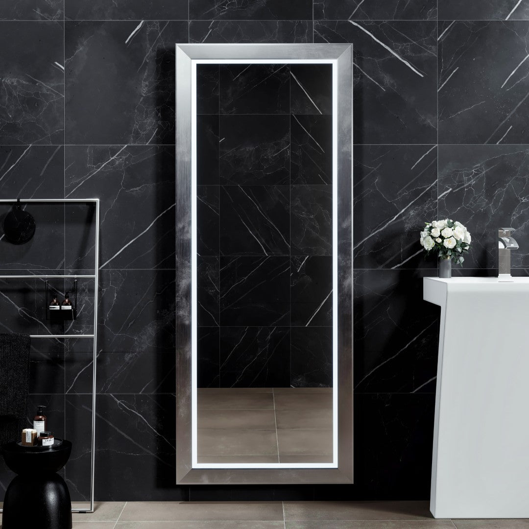 Eviva Sofy 24x67 Inch Rectangular Aluminum Framed Mirror - Bathroom, Bedroom, Entryway & Home Decor Wall Mirror