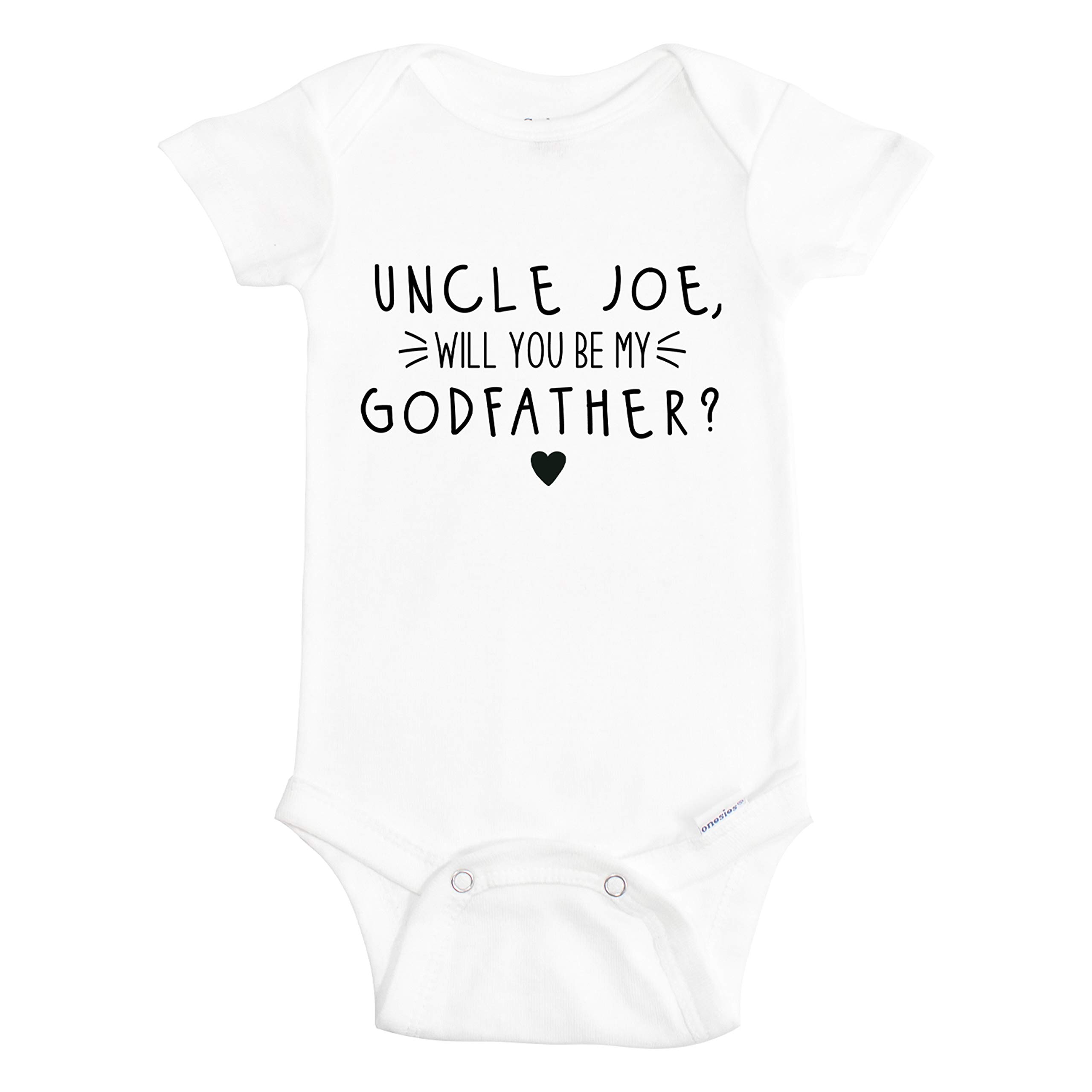 Wimly Company Godfather Baby Onesie - Cute Godfather Bodysuit for Baby Announcement - Soft Baby Outfit for Boys & Girls - Perfect for Christenings, Family Photos & Special Occasions