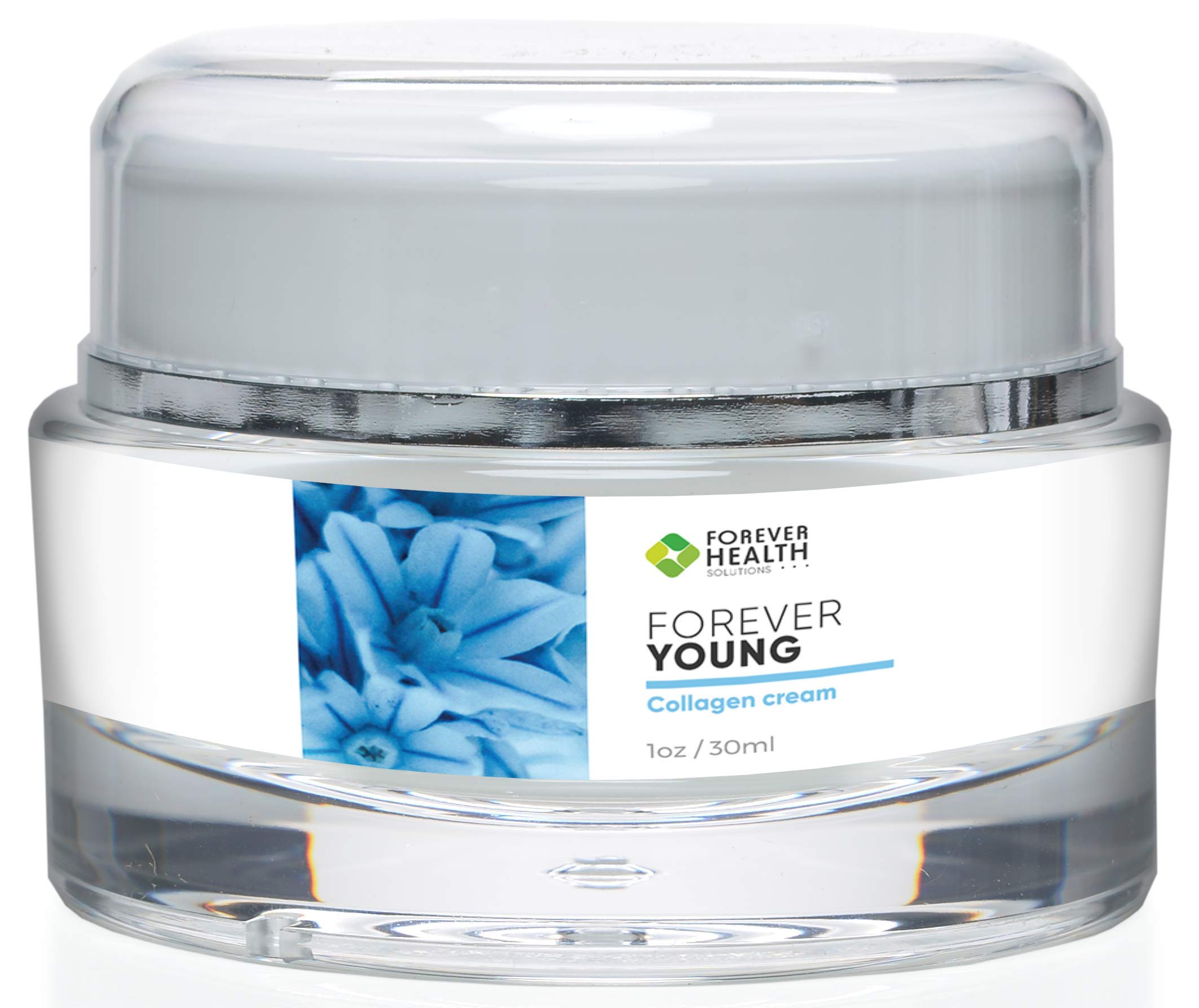 Forever Young Collagen Cream - Best Anti-Aging Face Moisturizer for Wrinkles & Fine Lines Repair - Daily Hydrating Day Cream - Perfect for Mature Skin & Nighttime Skincare Routine