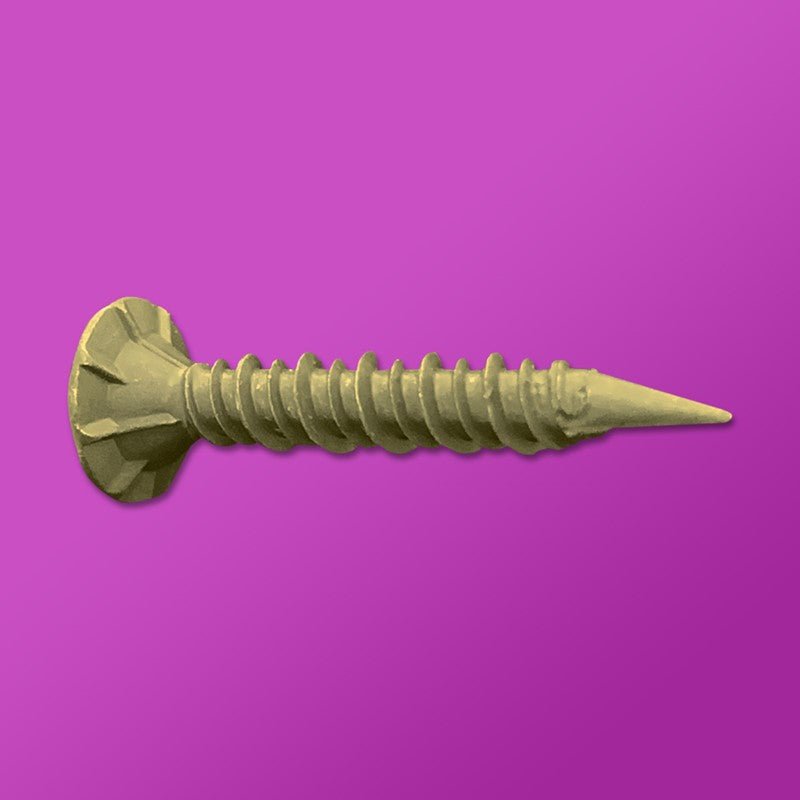 #8 x 1 1/4 Phillips Wafer Head Cement Board Screws - Corrosion Resistant Drywall & Concrete Fasteners for Home Renovation & Construction Projects