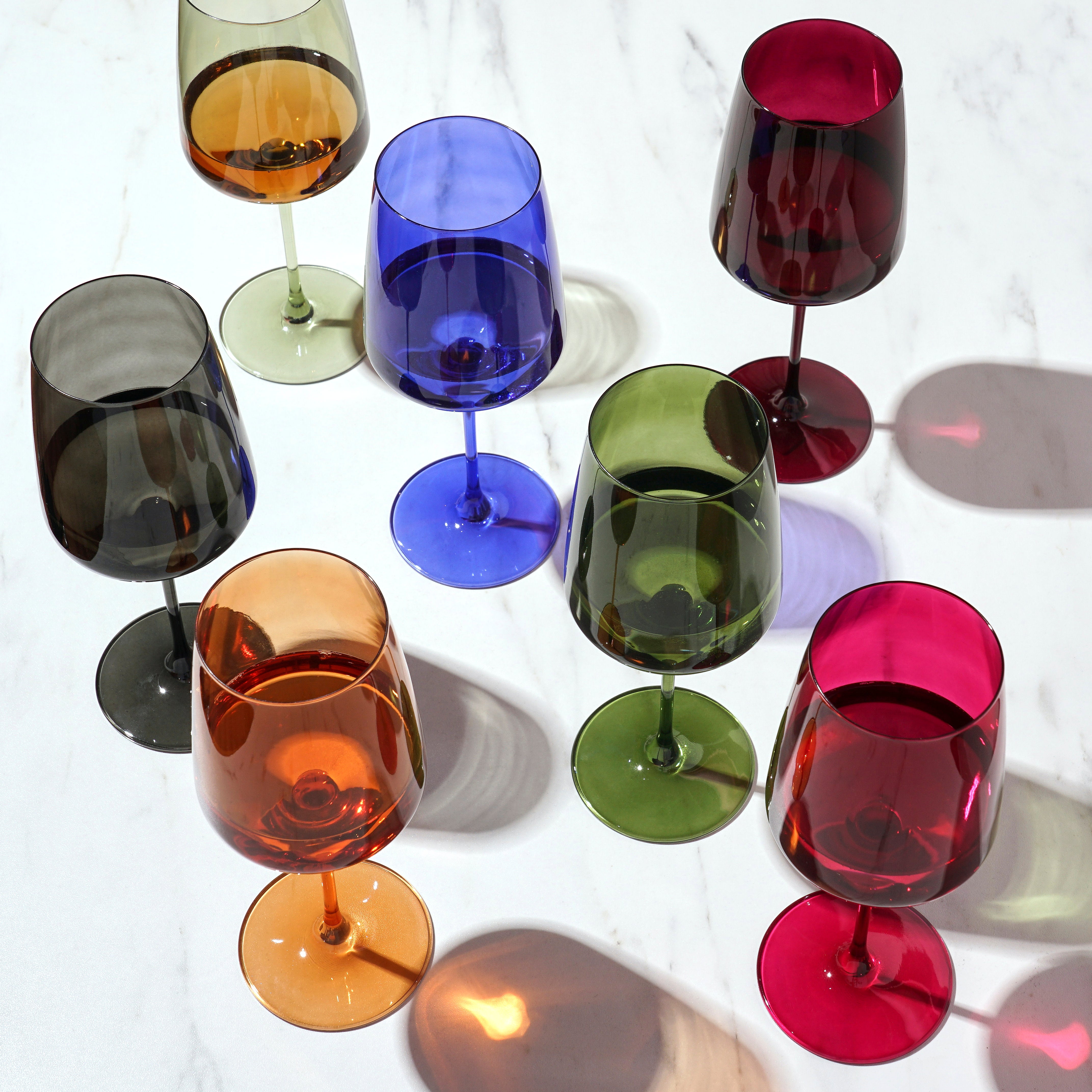 Premium Reserve Nouveau Crystal Wine Glasses - Sunset Collection (Set of 4) - Elegant Stemware for Red Wine, White Wine & Champagne - Perfect for Dinner Parties, Weddings & Romantic Evenings