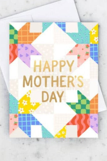 Mother's Day Quilt Card - Handmade Greeting Card for Mom, Grandma, Wife | Perfect for Birthday, Thank You, Anniversary & Special Occasions