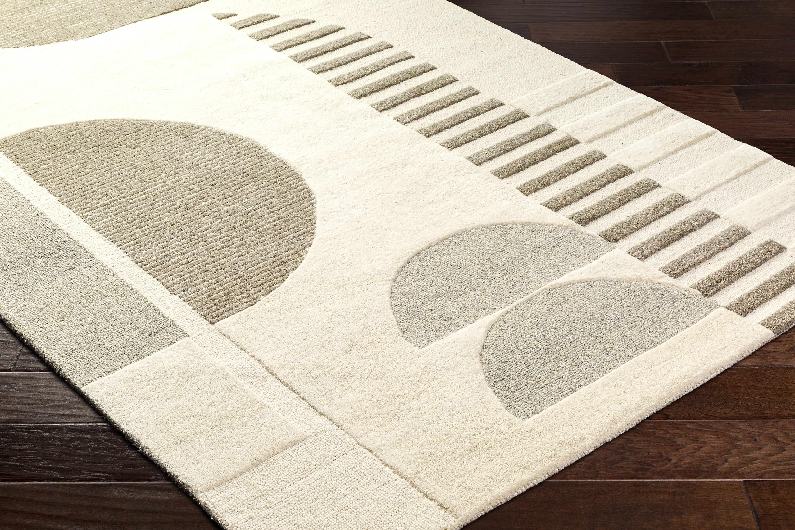 Premium Hauteloom Athan Wool Area Rug 2' x 3' - Soft & Durable for Living Room, Bedroom, Nursery - Perfect for Cozy Home Decor & High-Traffic Areas