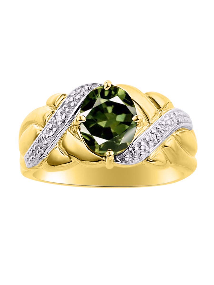 RYLOS 14K Gold Plated Sterling Silver Oval Gemstone Ring for Women - 9x7mm Oval Cut Diamond Jewelry, Size 5-13, Elegant Gift for Anniversary, Birthday & Valentine's Day