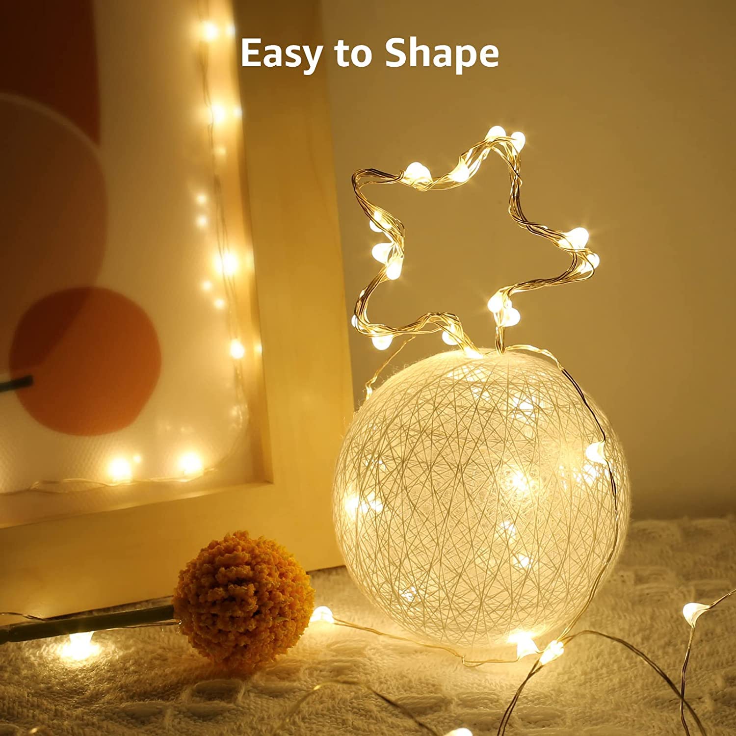 Lighting EVER 20 LED Battery Operated Fairy Lights - Waterproof Mini String Lights for Mason Jars, DIY Crafts, Wedding Decorations, Christmas Tree & Bedroom Decor | Perfect for Party Centerpieces, Home Decoration & Gift Wrapping