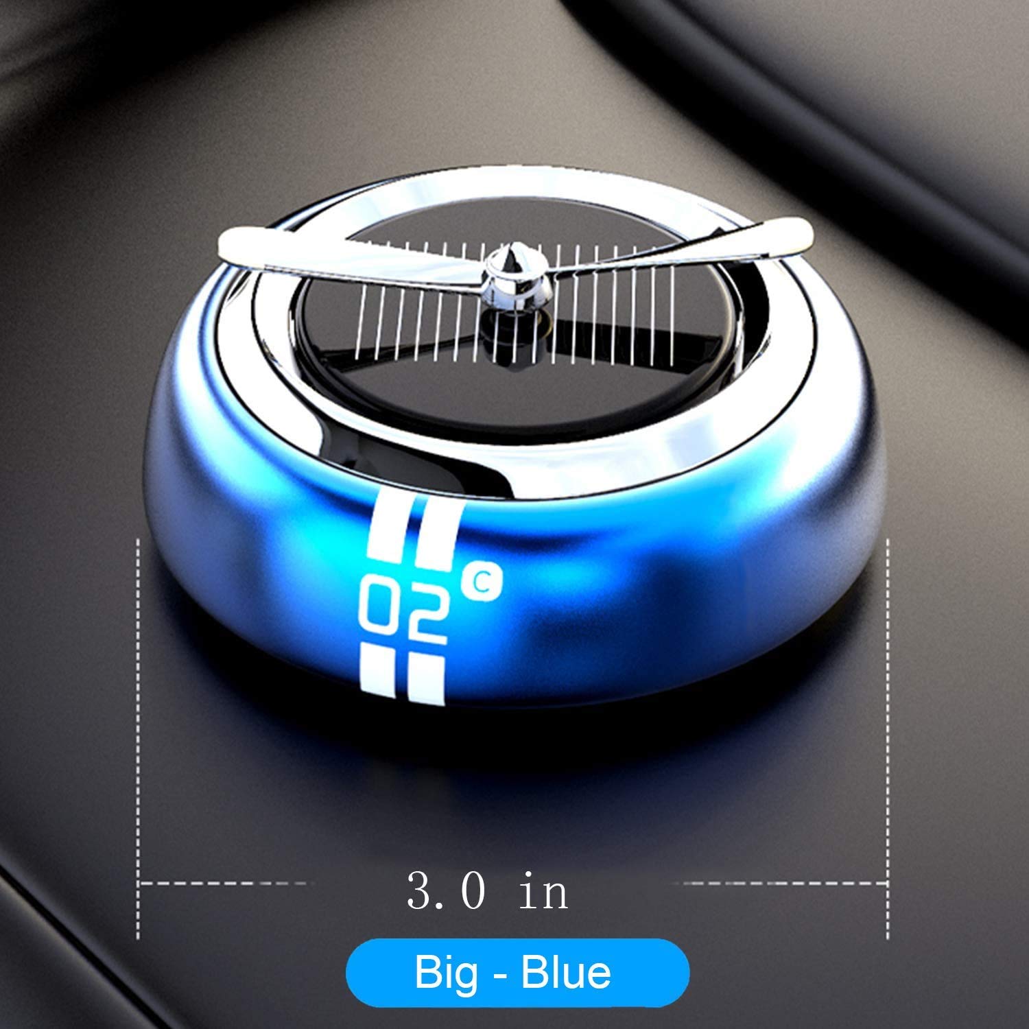 Solar Powered Rotating Car Air Freshener - Aromatherapy Diffuser with Cologne Scent for Vehicle Interior | Perfect for Commuting, Road Trips & Office Parking