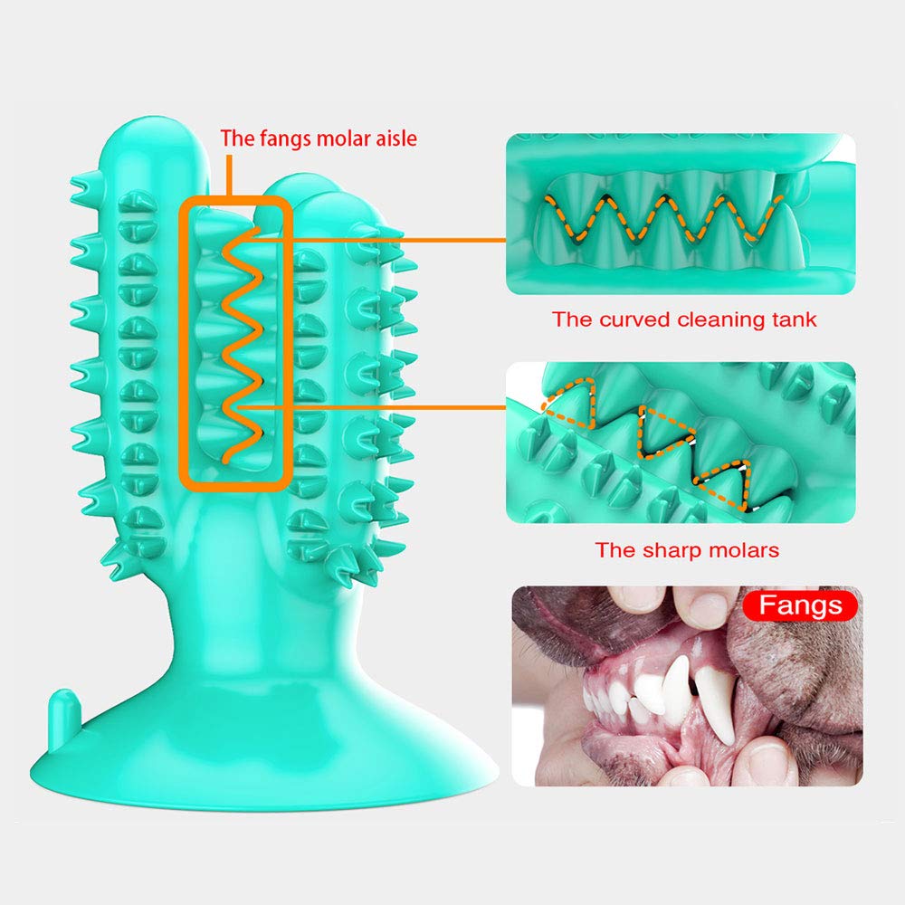 CEESC Dog Toothbrush Chew Toy for Teeth Cleaning - Dental Oral Care Chew Stick for Small, Medium & Large Dogs (Blue) | Puppy Teeth Brushing Toy for Fresh Breath & Healthy Gums