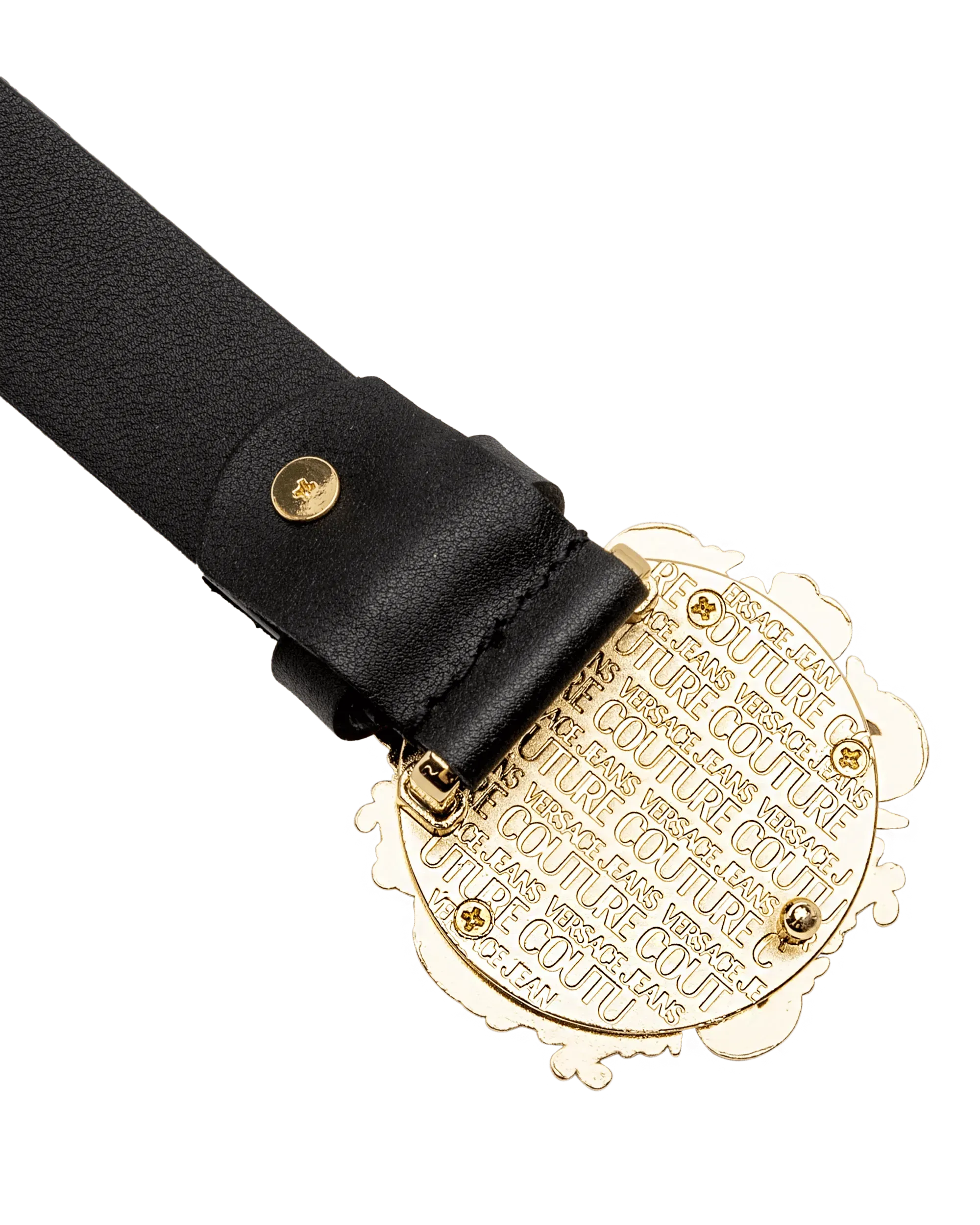 Baroque Logo Leather Belt for Men - Stylish Designer Belt for Jeans, Pants & Formal Wear | Premium Genuine Leather Fashion Accessory