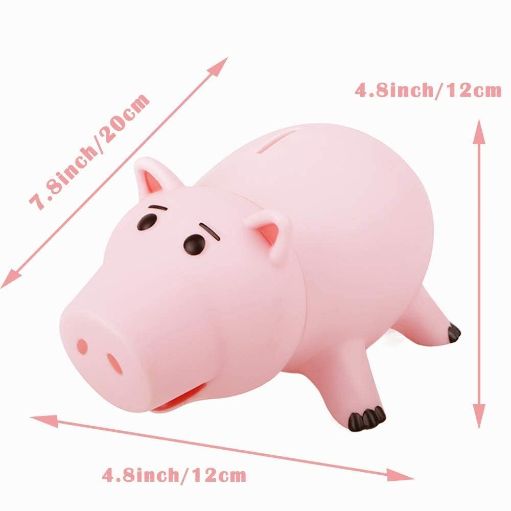 PHOCAS Hairphocas Cute Pink Pig Money Box - Plastic Piggy Bank for Kids, Christmas Birthday Gift with Box - Perfect for Savings, Piggy Bank for Kids Room Decor, Piggy Bank for Girls & Boys
