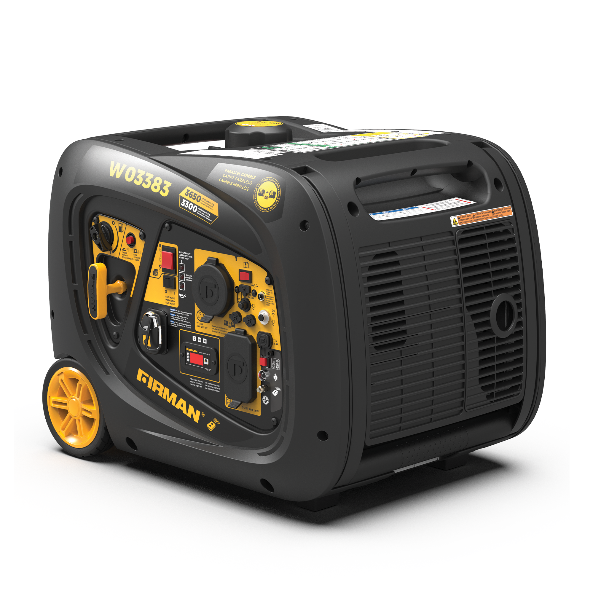 3650W Portable Inverter Generator with Remote Start - Quiet, Reliable Power for Camping, RV Trips & Emergency Backup