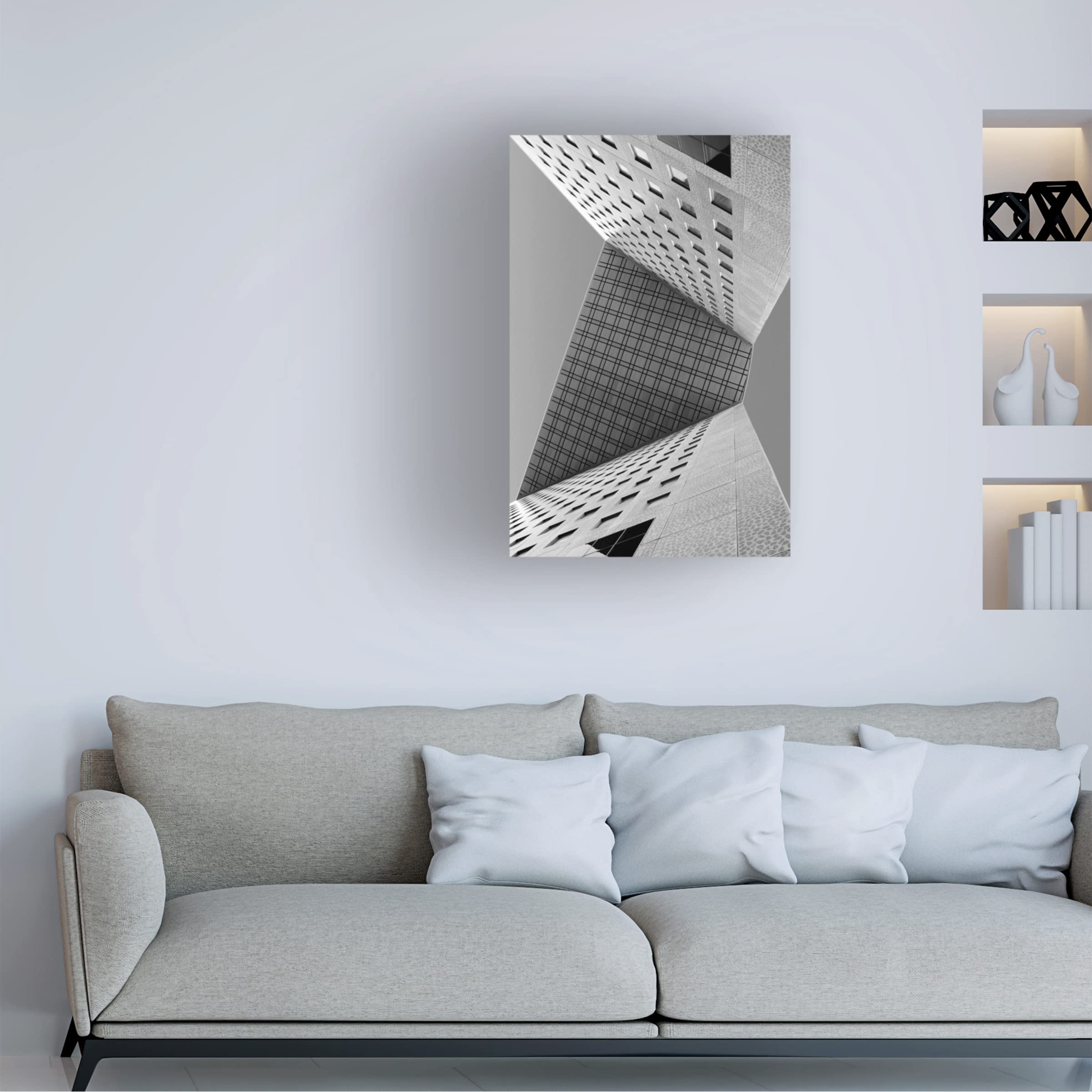 Guillaume Legraverend 'Urban Origami' Canvas Art Print - Modern Abstract Wall Decor for Living Room, Bedroom & Office - Trademark Fine Art Collection