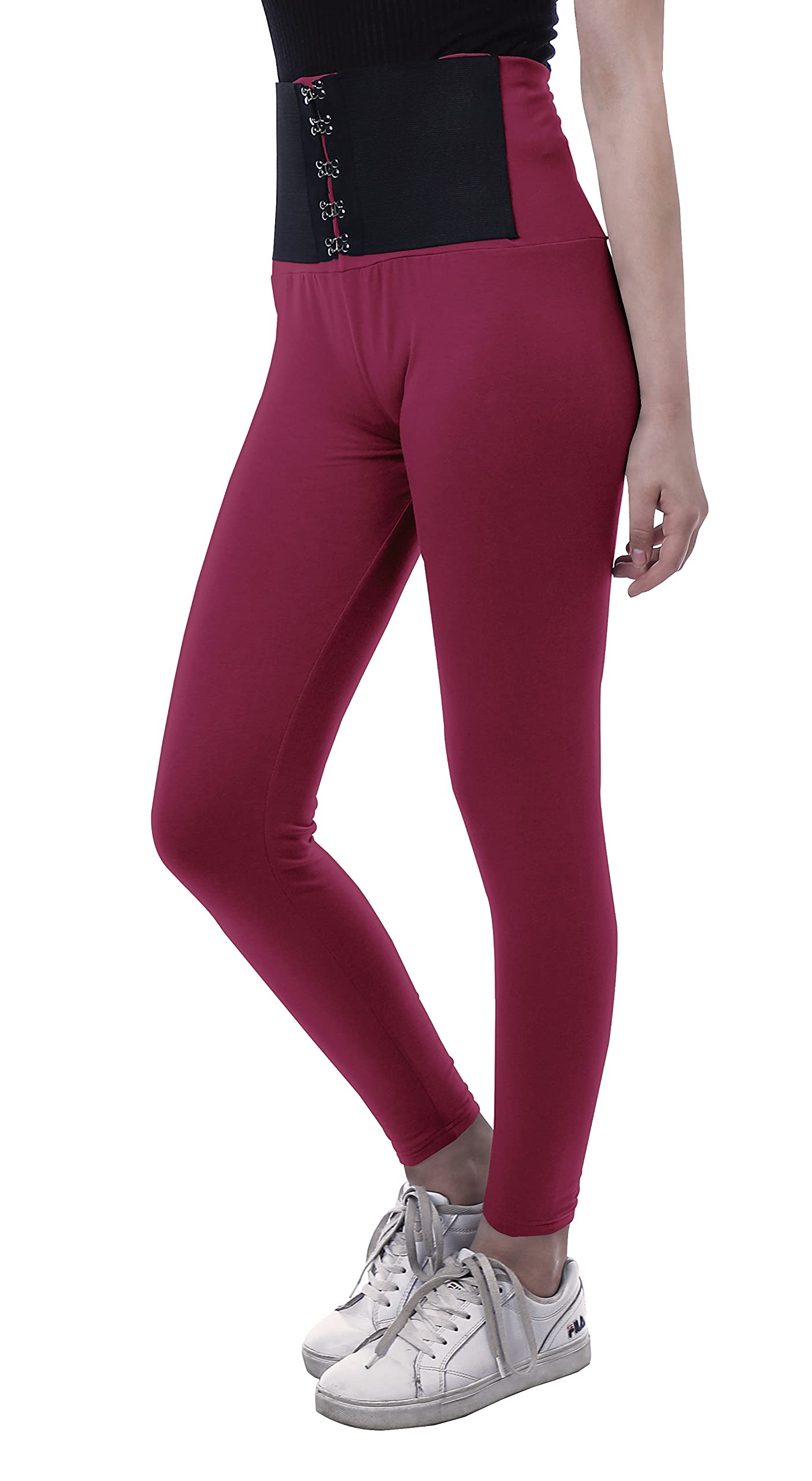 **Moomaya High Waisted Yoga Pants for Women - Corset Style Tummy Control Workout Leggings - Perfect for Yoga, Gym & Lounge Wear**
