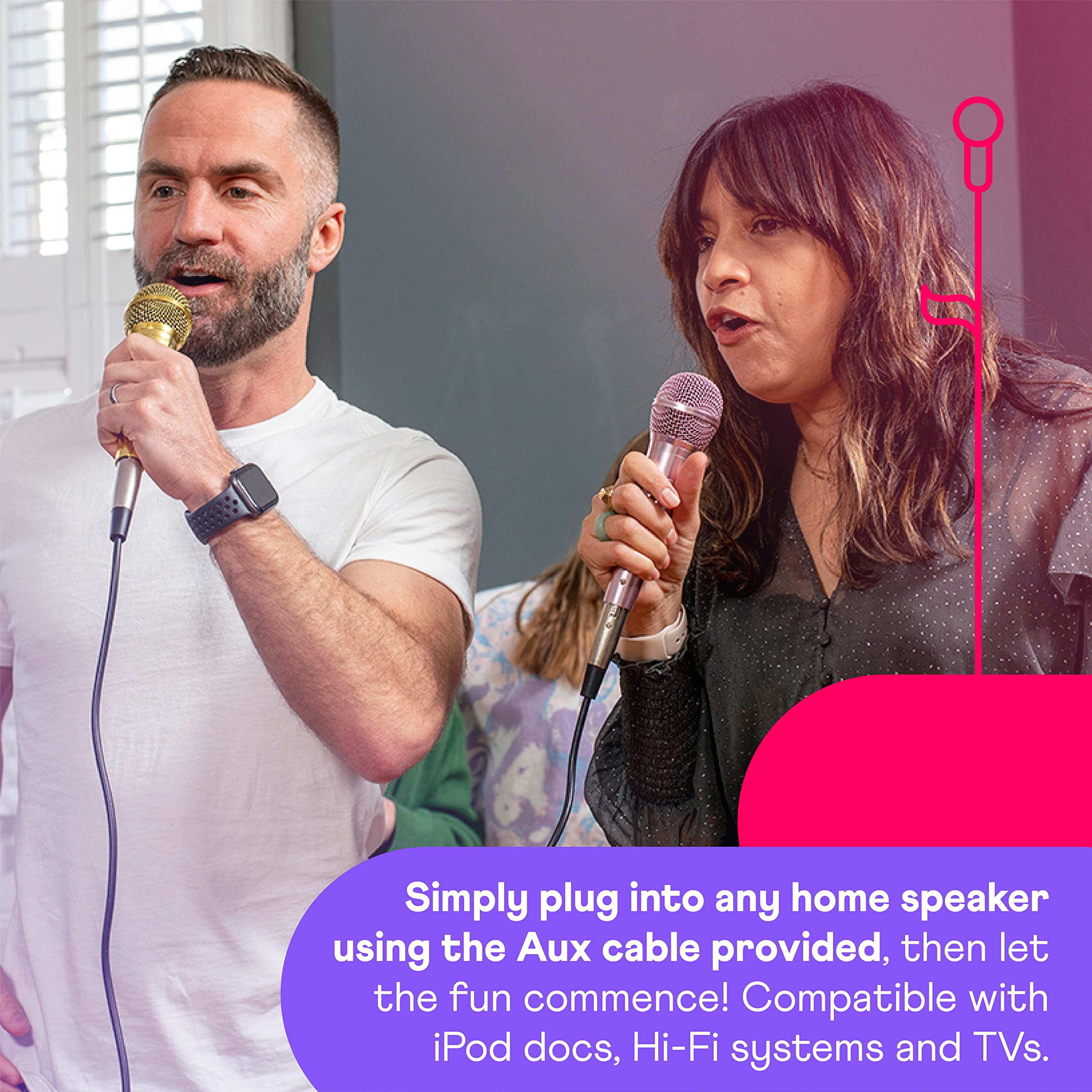 Lucky Voice Portable Karaoke Machine with Microphone - Wireless Bluetooth Speaker for Adults & Kids - 1000+ Free Songs - White Lightweight Karaoke System for Home Parties, Travel & Gifts - Works with Smartphones, Tablets & Laptops