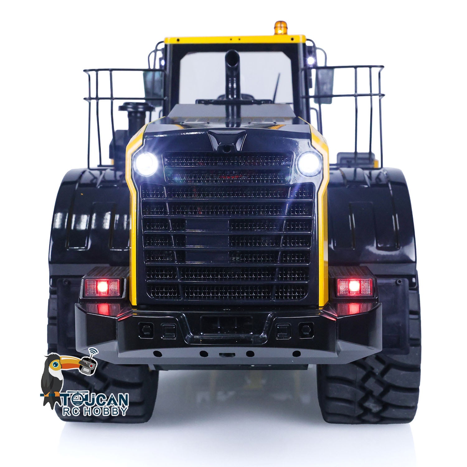 1/14 Scale RC Hydraulic Loader WA480 - Electric Construction Toy with Quick Coupler, Fork & Bucket - Realistic Light & Sound - ST8 Radio Control - Battery Powered for Kids & Adults - Perfect for Construction Site Play, Backyard Fun & RC Enthusiasts