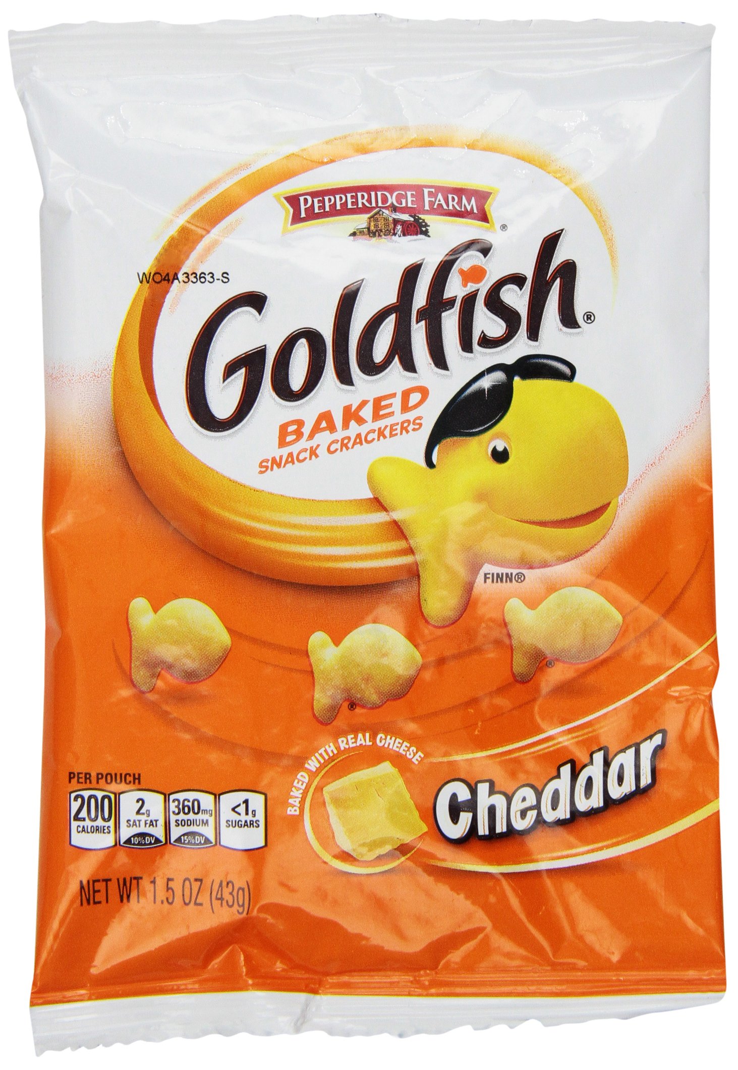 Pepperidge Farm Goldfish Cheddar Crackers - 1.5 Oz Bags (Pack of 24) | Baked Snack Crackers for Kids Lunch Box, School, Parties & On-the-Go Snacking