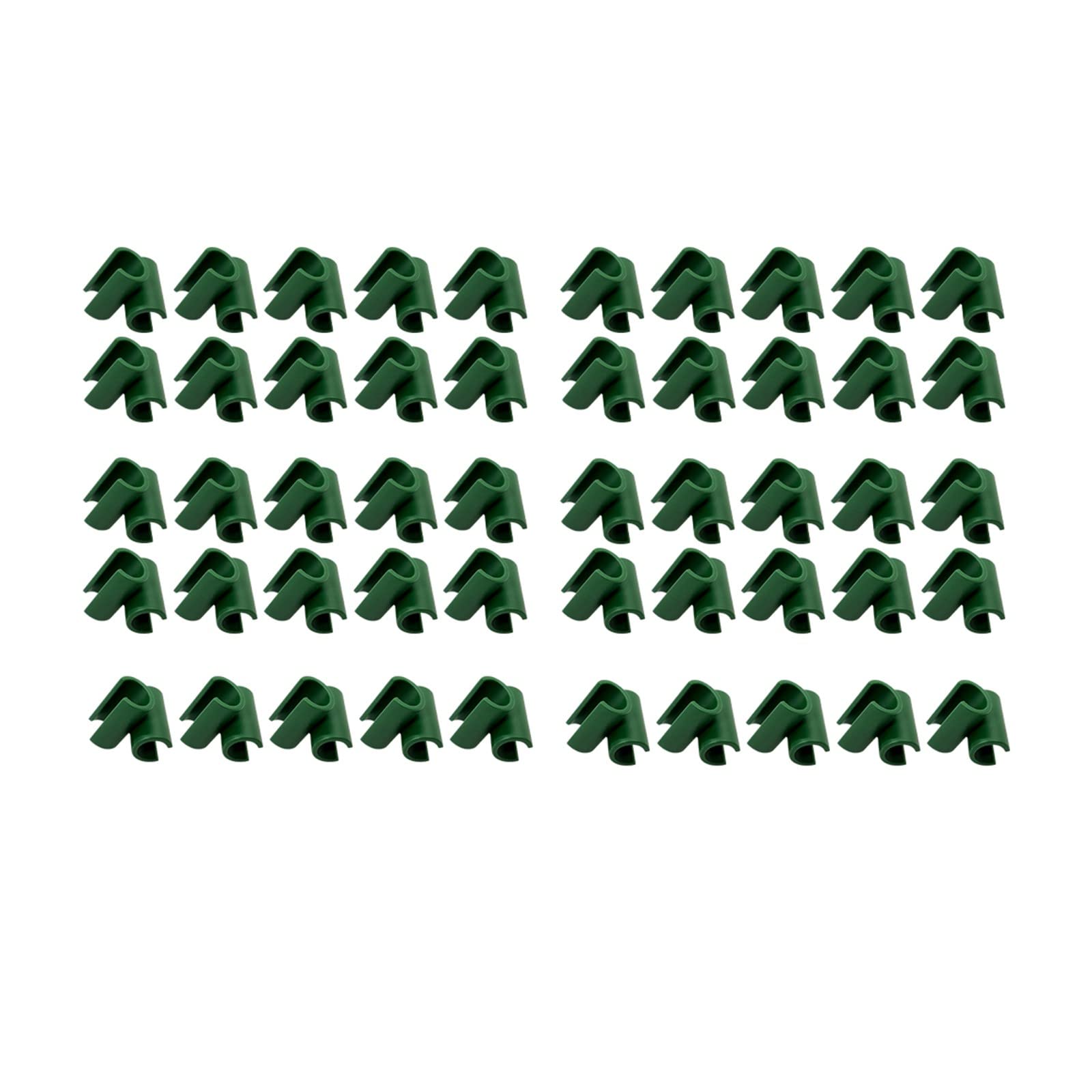 50 Pcs Black Plant Climbing Wall Fixture Clips - Hanging Plant Clips for Trailing Plants, Garden Vine Support, Flower Rattan Connectors - Ideal for Indoor Vertical Gardens, Balcony Decor & Potato Chip Bag Sealing (Green, One Size)
