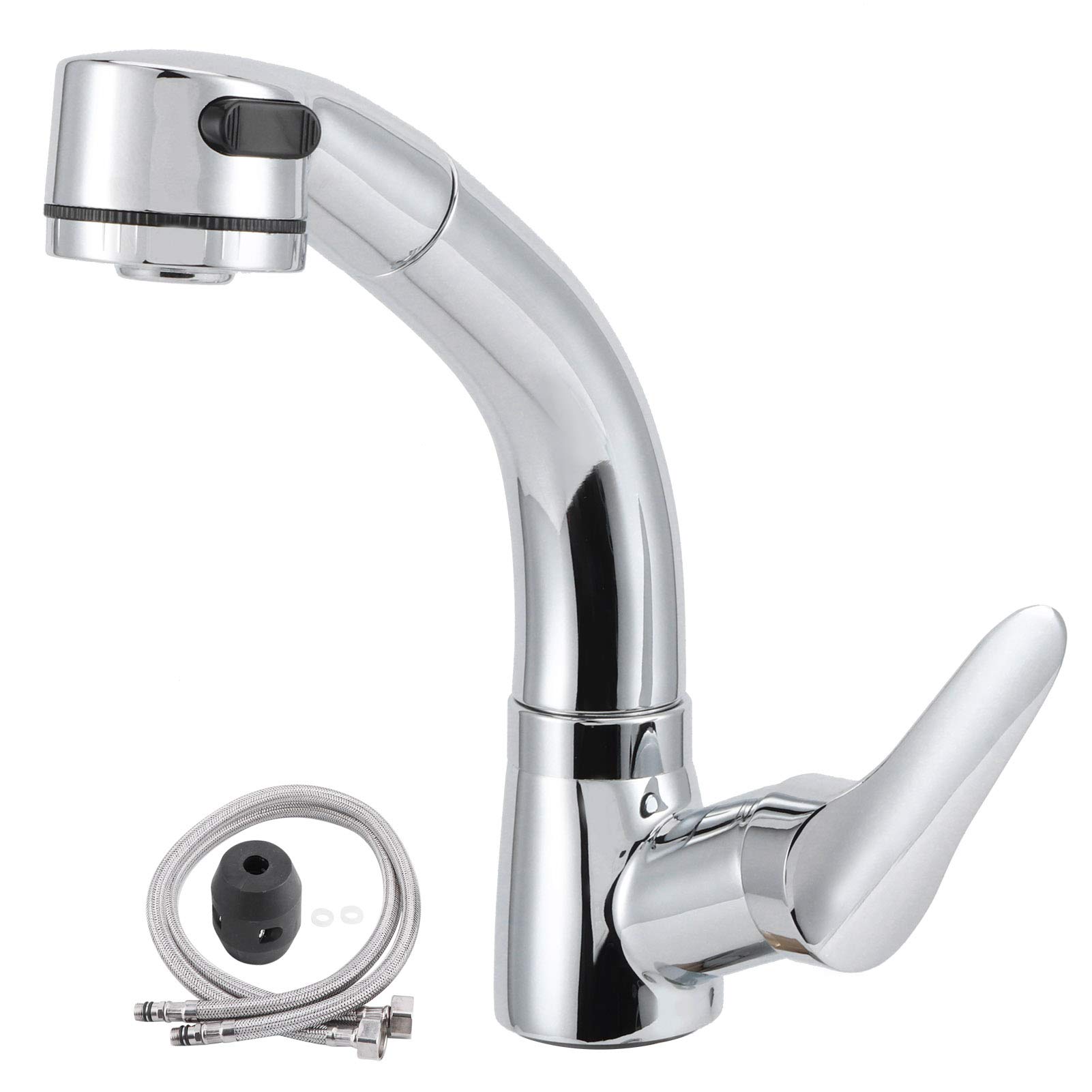 Alvinlite Pull-Out Bathroom Sink Faucet - 360° Rotatable Lift-Type Hot & Cold Water Mixer Tap for Kitchen & Bathroom | Perfect for Washing Dishes, Filling Pots & Handwashing