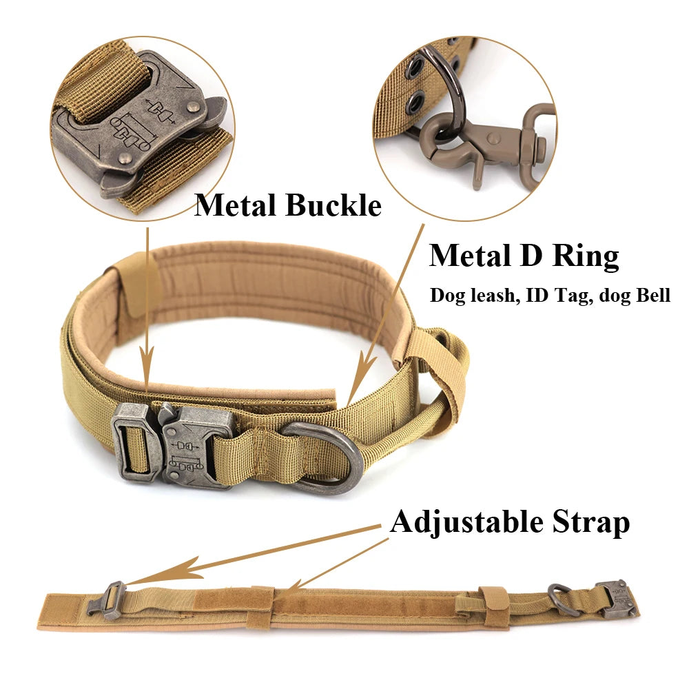 Premium Heavy Duty Tactical No Pull Dog Harness Kit - Adjustable Reflective Vest for Large Dogs - Perfect for Hiking, Training & Outdoor Adventures