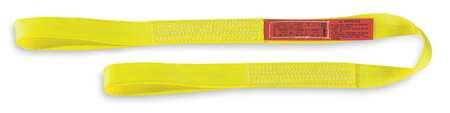Type 3 Polyester Web Sling - 2 Inch Width x 20 Feet Length - Heavy Duty Lifting Straps for Construction, Towing & Industrial Use
