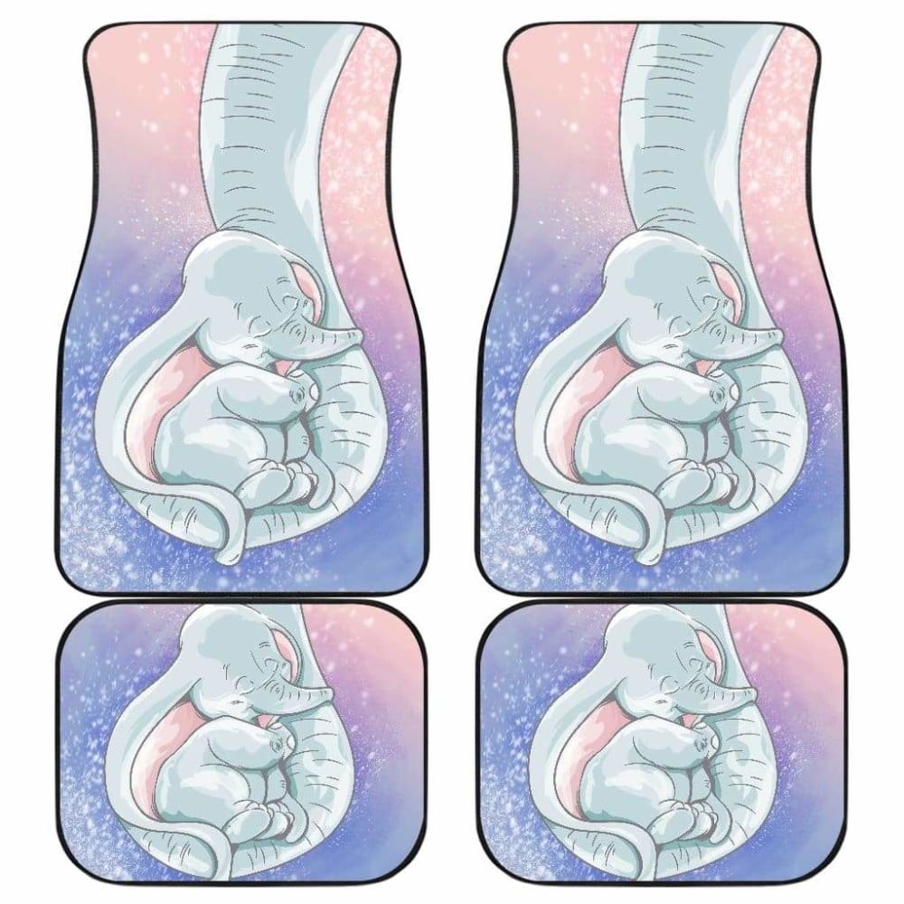Non-Slip Baby Elephant Car Mats for Front and Back Seats - Waterproof & Durable Floor Liners - Perfect for SUVs, Sedans, and Family Vehicles