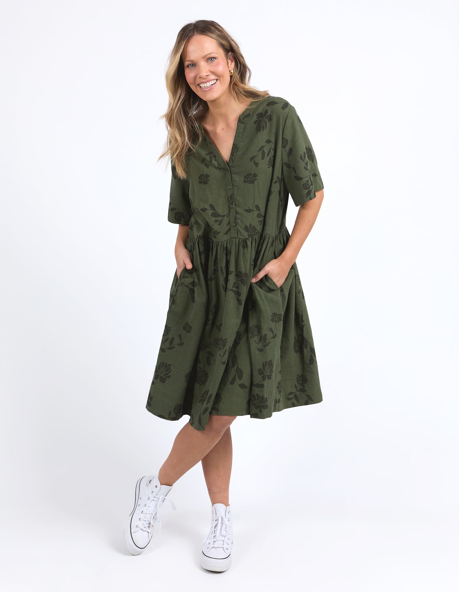 Elm Bramble Dress - Floral Print Summer Dress for Women | Casual & Boho Style | Perfect for Beach, Vacation & Outdoor Events