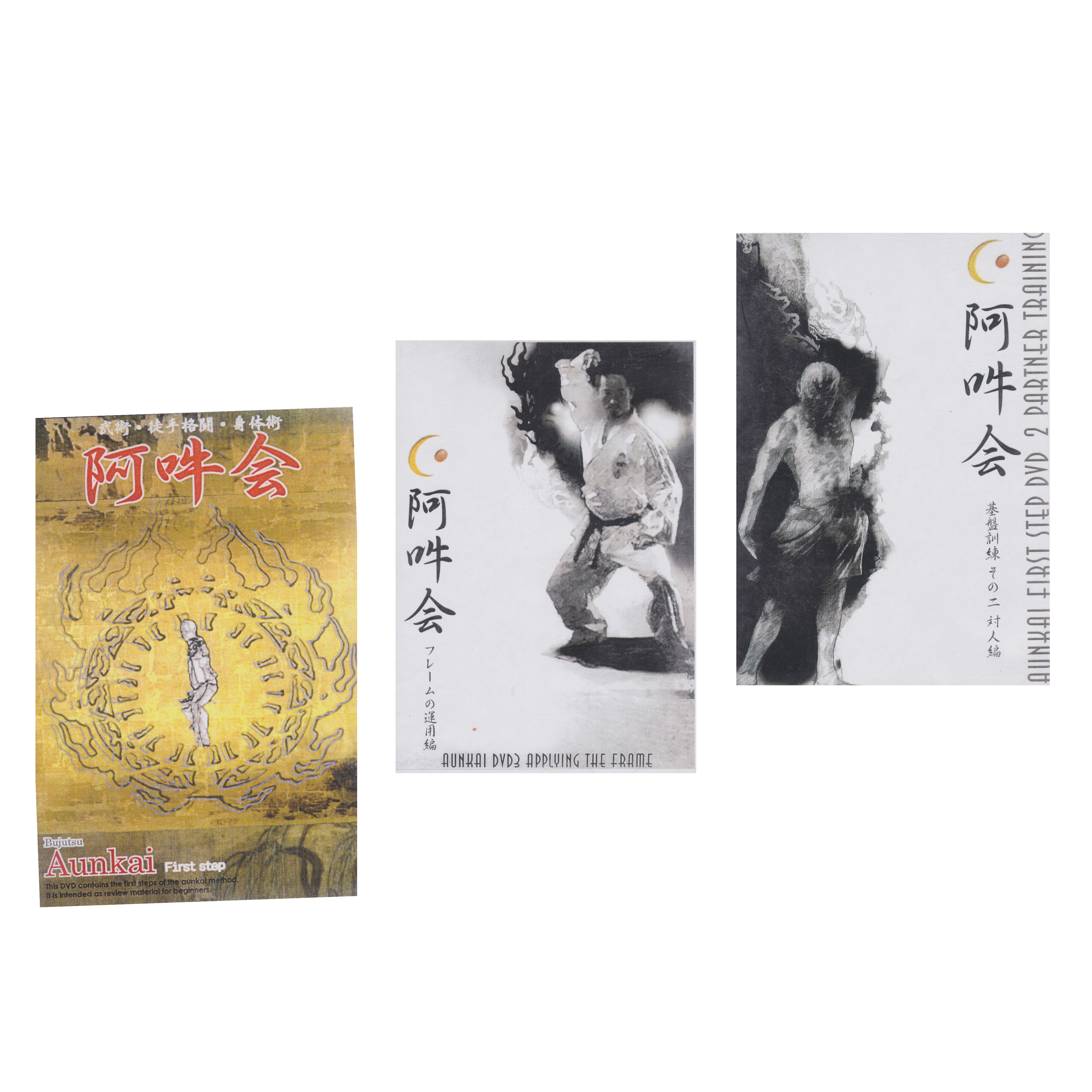 Preowned Aunkai 3 DVD Set by Minoru Akuzawa - Authentic Japanese Martial Arts Training Videos for Self-Defense & Fitness Practice at Home
