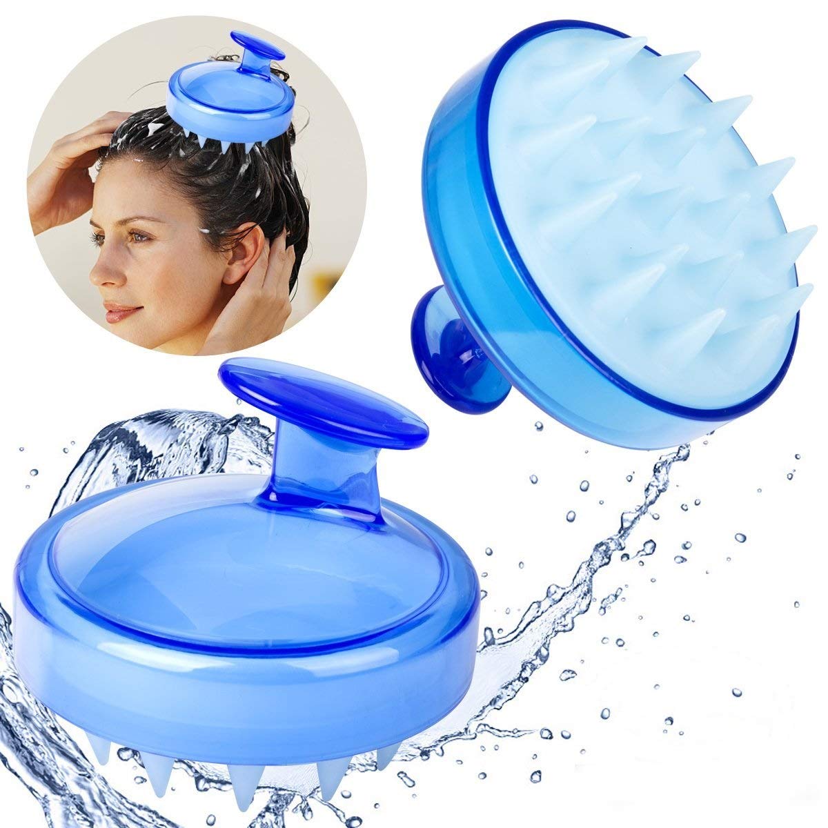 Vinayakart Scalp Massager Shampoo Brush - Blue Hair Care Tool for Relaxation & Dandruff Relief | Perfect for Shower, Bath, Salon & Home Spa Use
