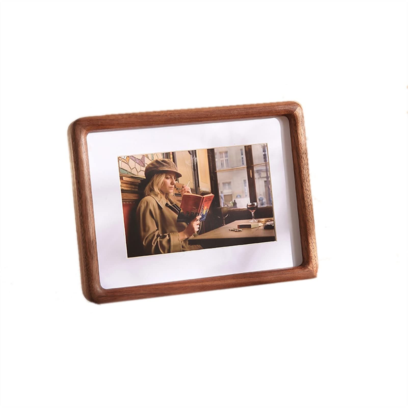 Vintage Wood Photo Frame - Elegant Tabletop & Wall Decor for Wedding, Home, Office | Beech Wood Picture Frame for Desktop, Shelf, or Mantel Display