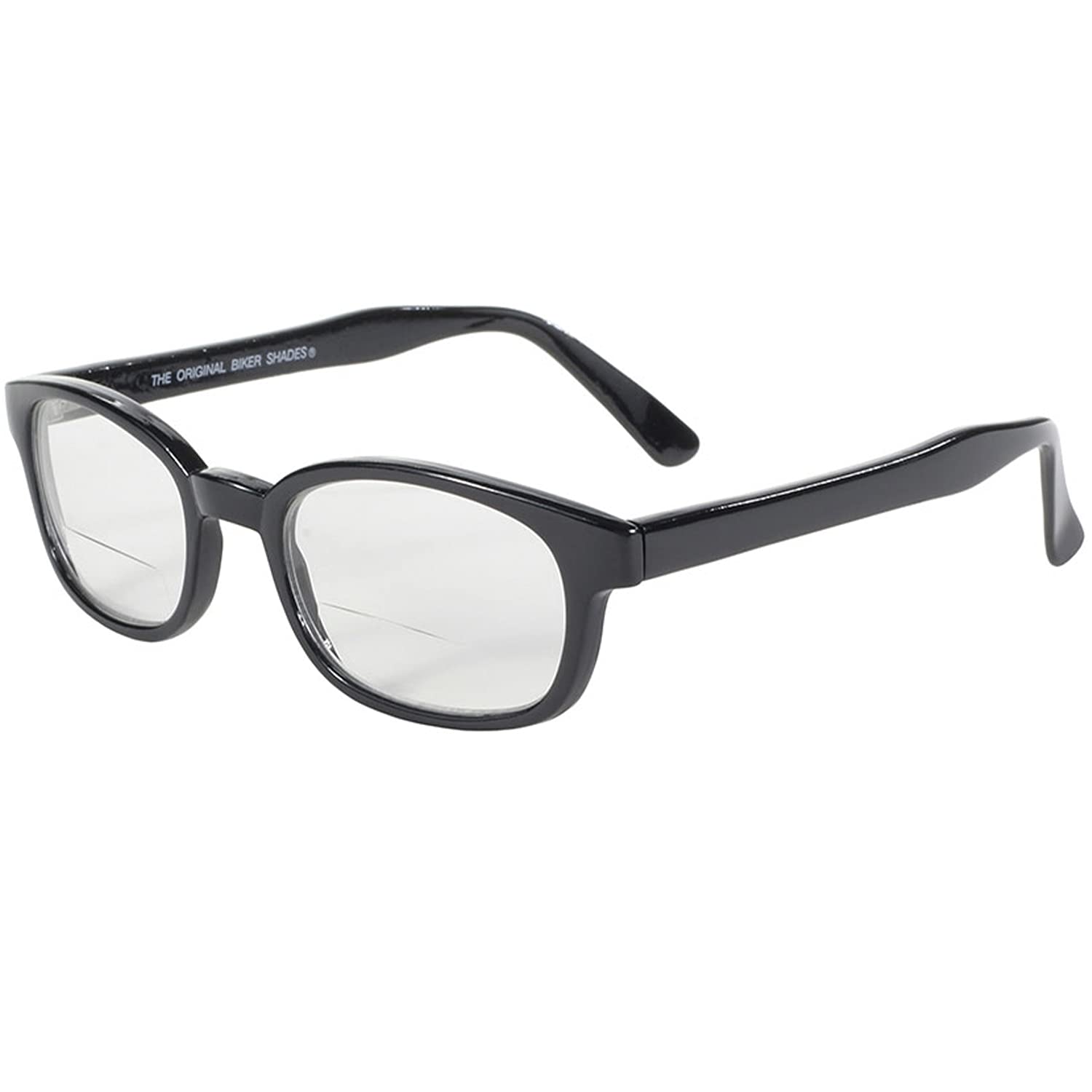 Pacific Coast Sunglasses X-Kd Readerz Clear Lens 2.00 Rectangular Reading Glasses - Black Frame, 55mm Lens Width, 60mm Temple Length - Perfect for Reading, Driving & Outdoor Activities