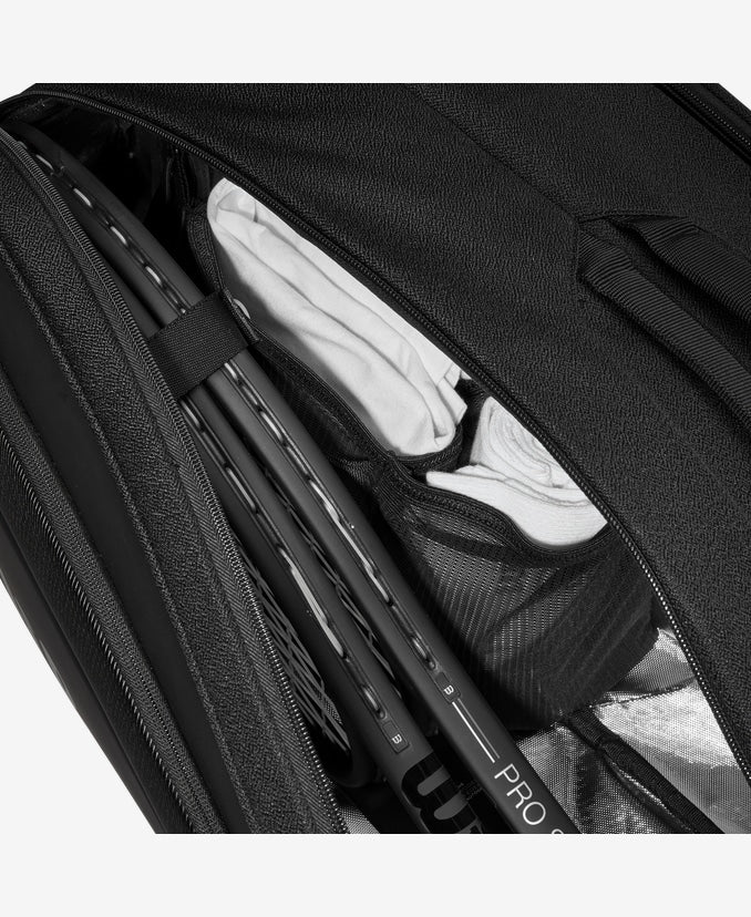 Wilson RF DNA 12 Pack Tennis Bag - Black | Professional Tennis Gear for Men & Women | Perfect for Tournaments, Practice & Travel