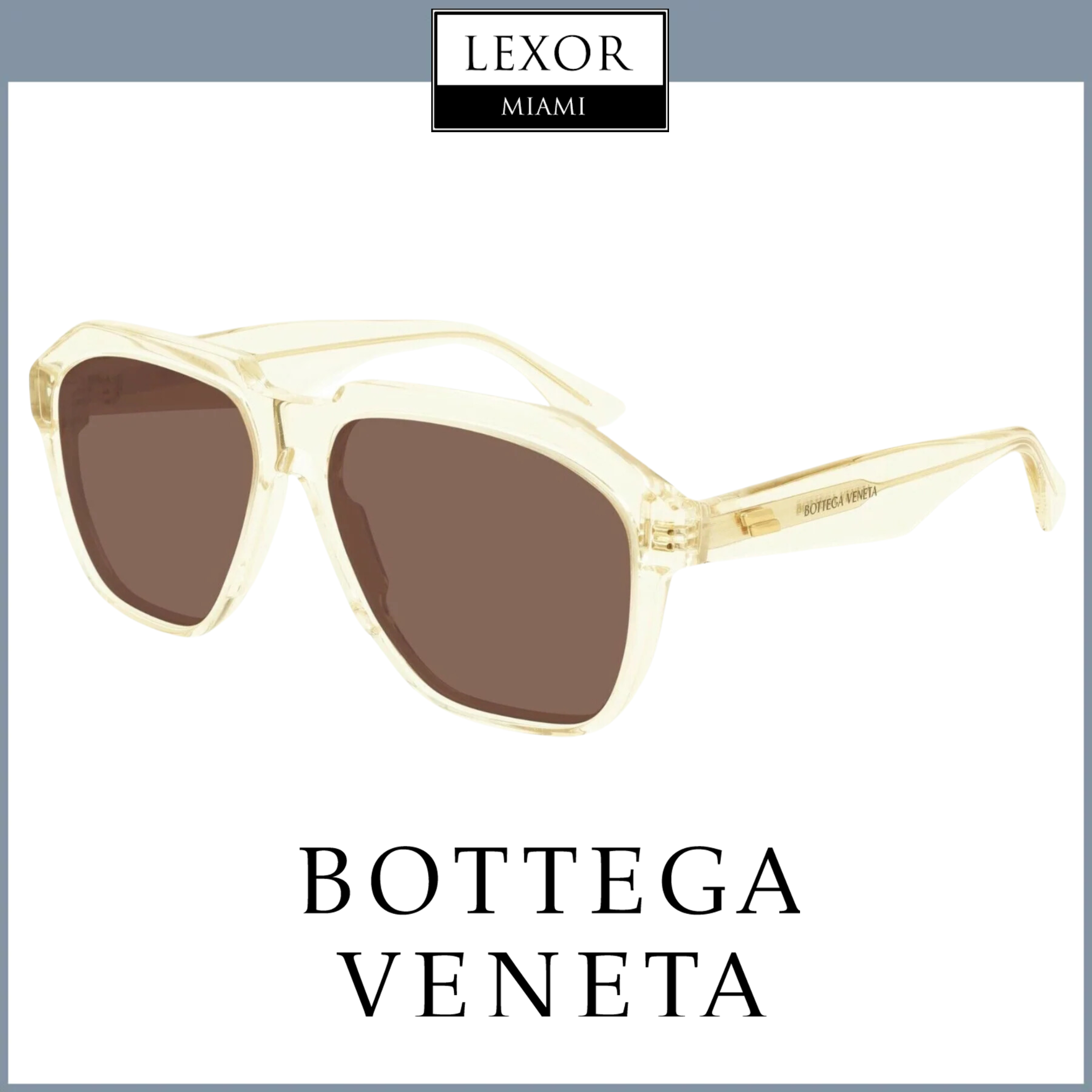Bottega Veneta BV1034S 004 57mm Unisex Polarized Sunglasses for Men & Women - UV Protection, Fashion Luxury Shades for Driving, Beach & Outdoor Activities