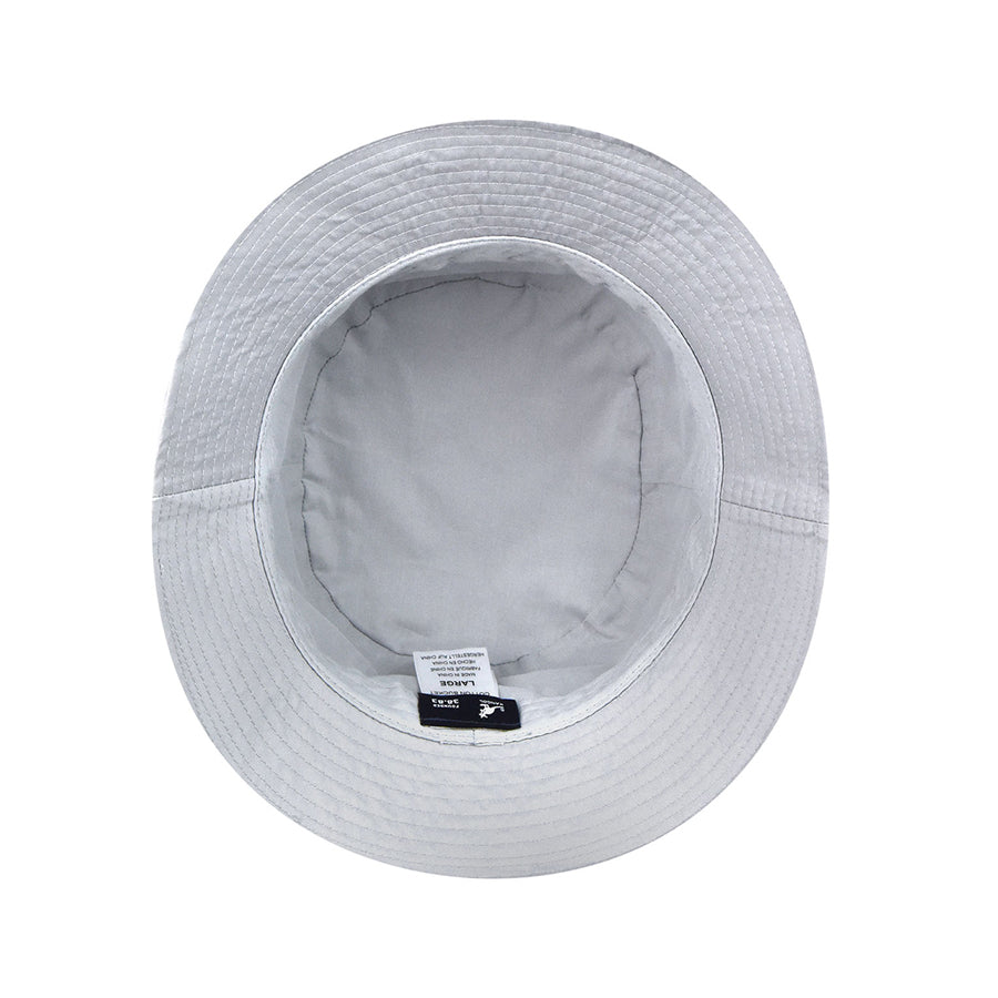 KANGOL Cotton Bucket Hat - Light Grey | Casual Sun Protection for Men & Women | Perfect for Beach, Hiking, and Outdoor Activities