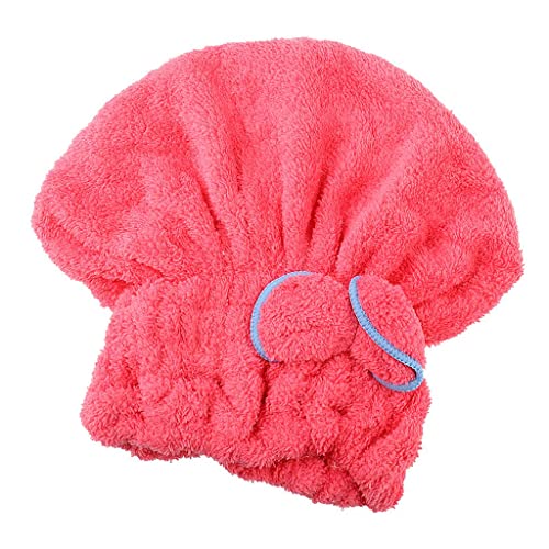 Stylish Red Hair Turban Wrap - Super Soft & Waterproof Shower Cap for Women - Perfect for Bathing, Swimming & Hair Care Routines