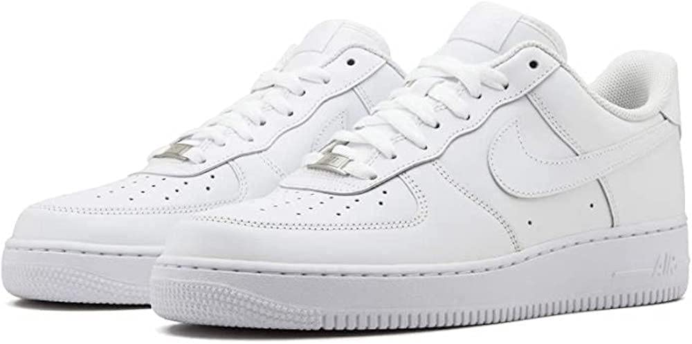 Nike Men's Air Force 1 Basketball Shoes - Classic White Sneakers for Casual Wear, Street Style & Sports Performance | Perfect for Everyday Use, Gym & Urban Fashion