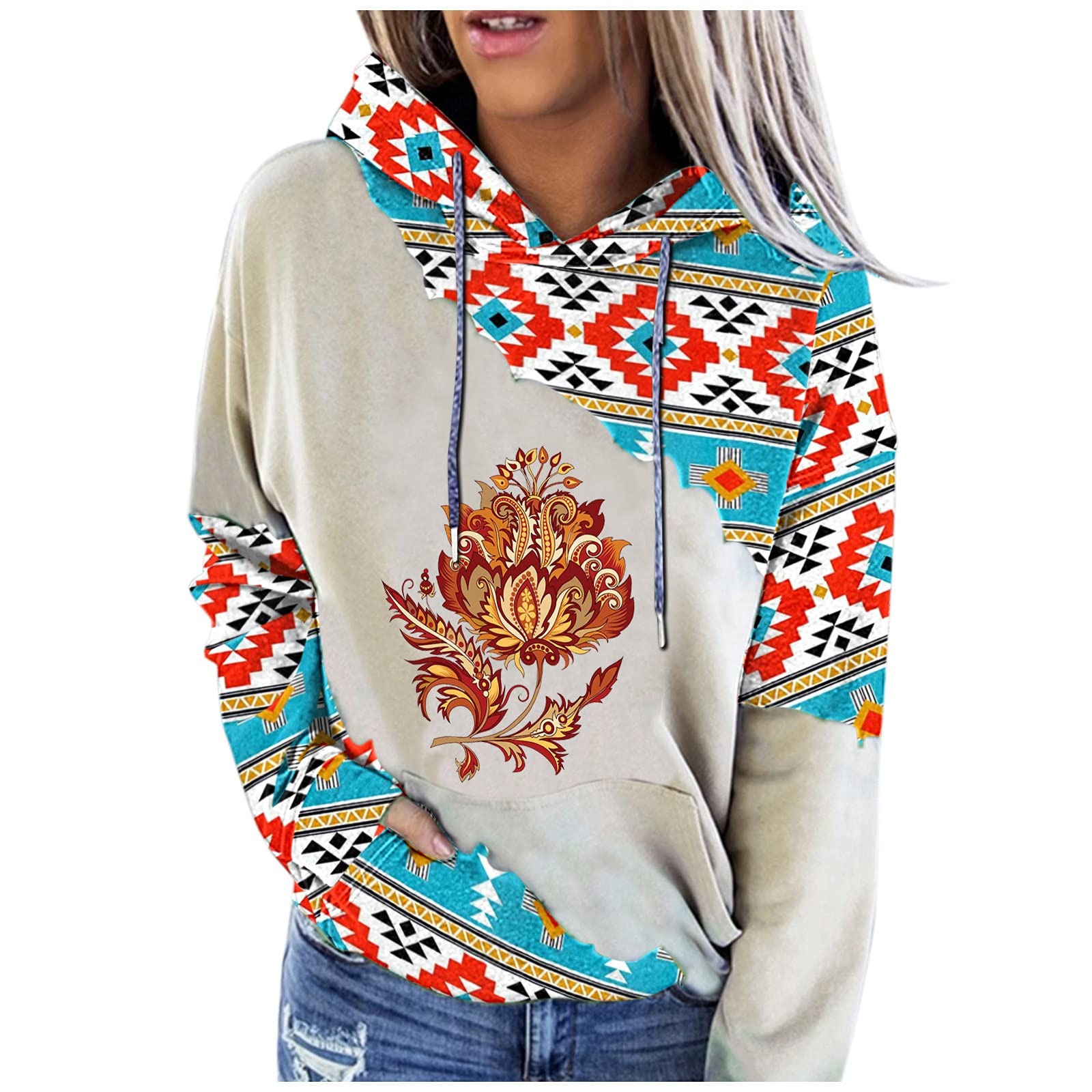 Women's Loose Fit Graphic Pullover Sweatshirt - Cute Cartoon Hoodie with Drawstring | Kawaii Casual Top for Streetwear, Lounge & Everyday Outfits