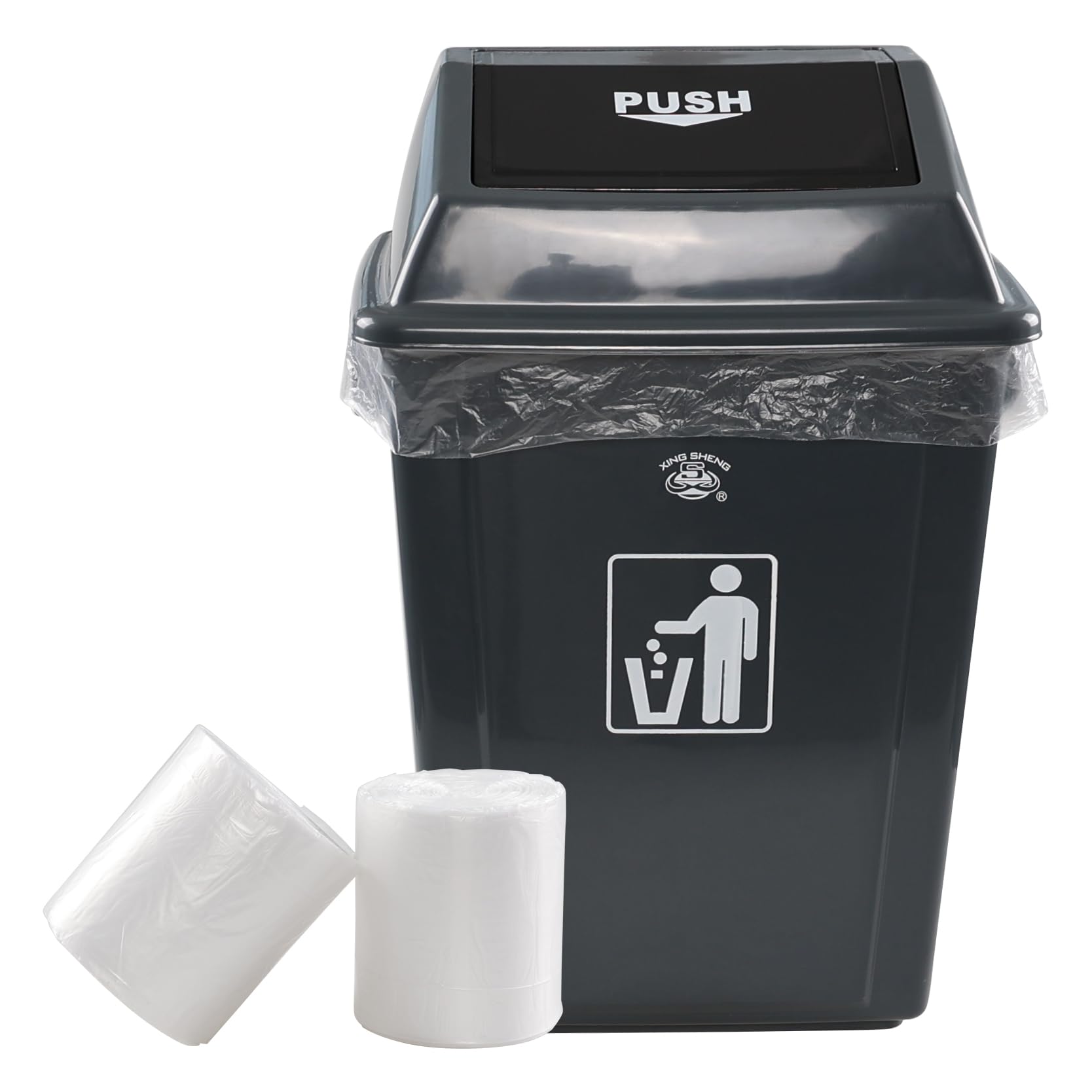 **Pekky 18 Gallon Large Trash Bags - Heavy Duty Clear Yard Waste Bags (70 Count) - Perfect for Lawn Cleanup, Leaf Collection & Outdoor Waste Disposal**