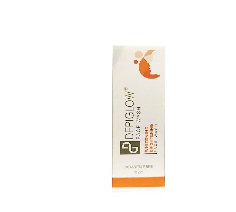 Depiglow Face Wash - Whitening & Brightening Glutathione Cream Cleanser (70g) for Radiant Skin | Pack of 1 | Perfect for Daily Skincare Routine & Dark Spot Reduction