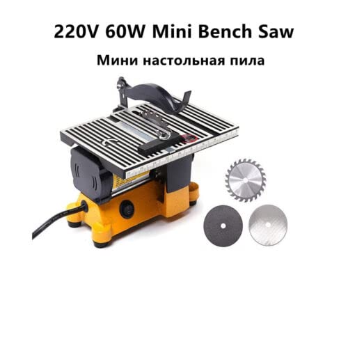 Mini Bench Saw for Wood, Copper & Aluminum Cutting - Portable Table Saw Machine for DIY Projects, Woodworking & Metal Crafting