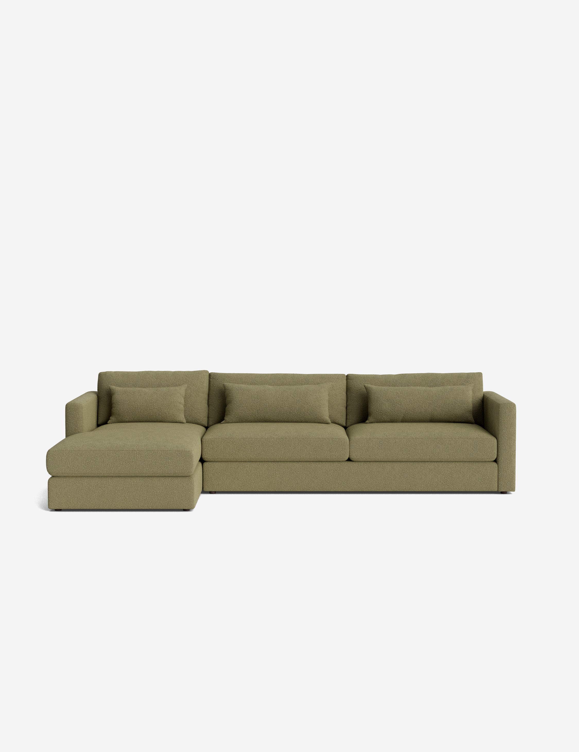 Durham Chaise Sectional Sofa - Modern L-Shaped Couch with Chaise Lounge, Upholstered Fabric, Comfortable Living Room Furniture for Small Spaces | Perfect for Apartments, Condos & Family Gatherings