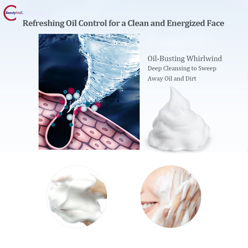Bedook Oil Control Cleansing Foam for Acne-Prone Skin - Deep Pore Cleanser for Oily & Combination Skin - Perfect for Daily Face Wash Routine & Men's Skincare