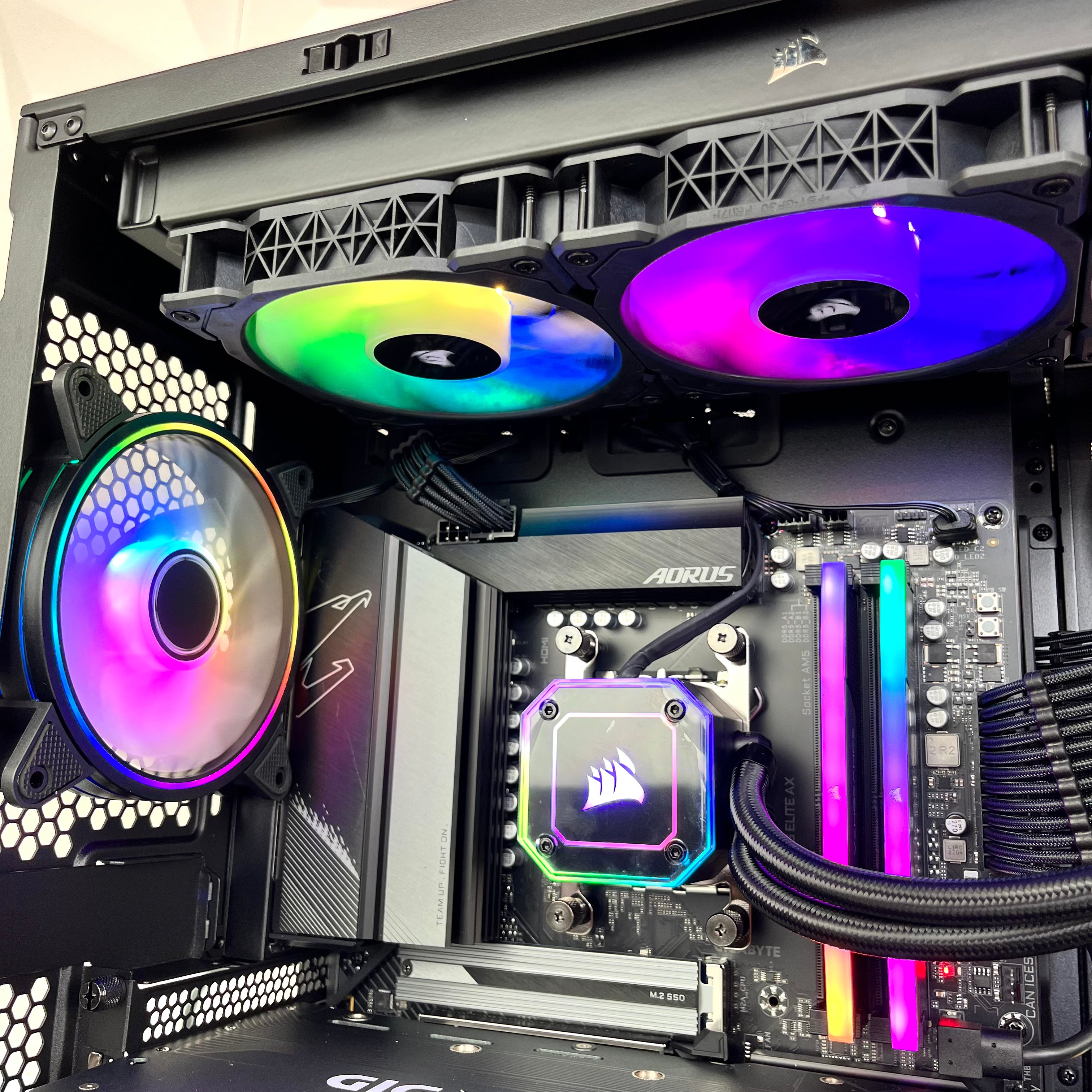 High-Performance Gaming PC SpectrumX with AMD SP8 Processor - Ultimate Gaming & Streaming Desktop for Esports & VR